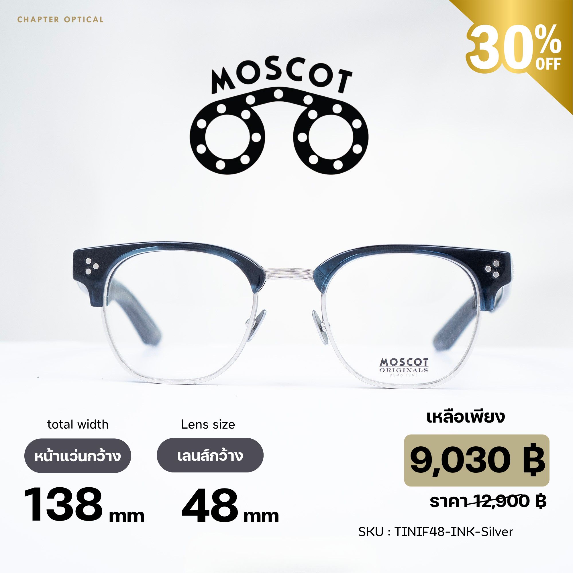 MOSCOT / TINIF48-INK-Silver