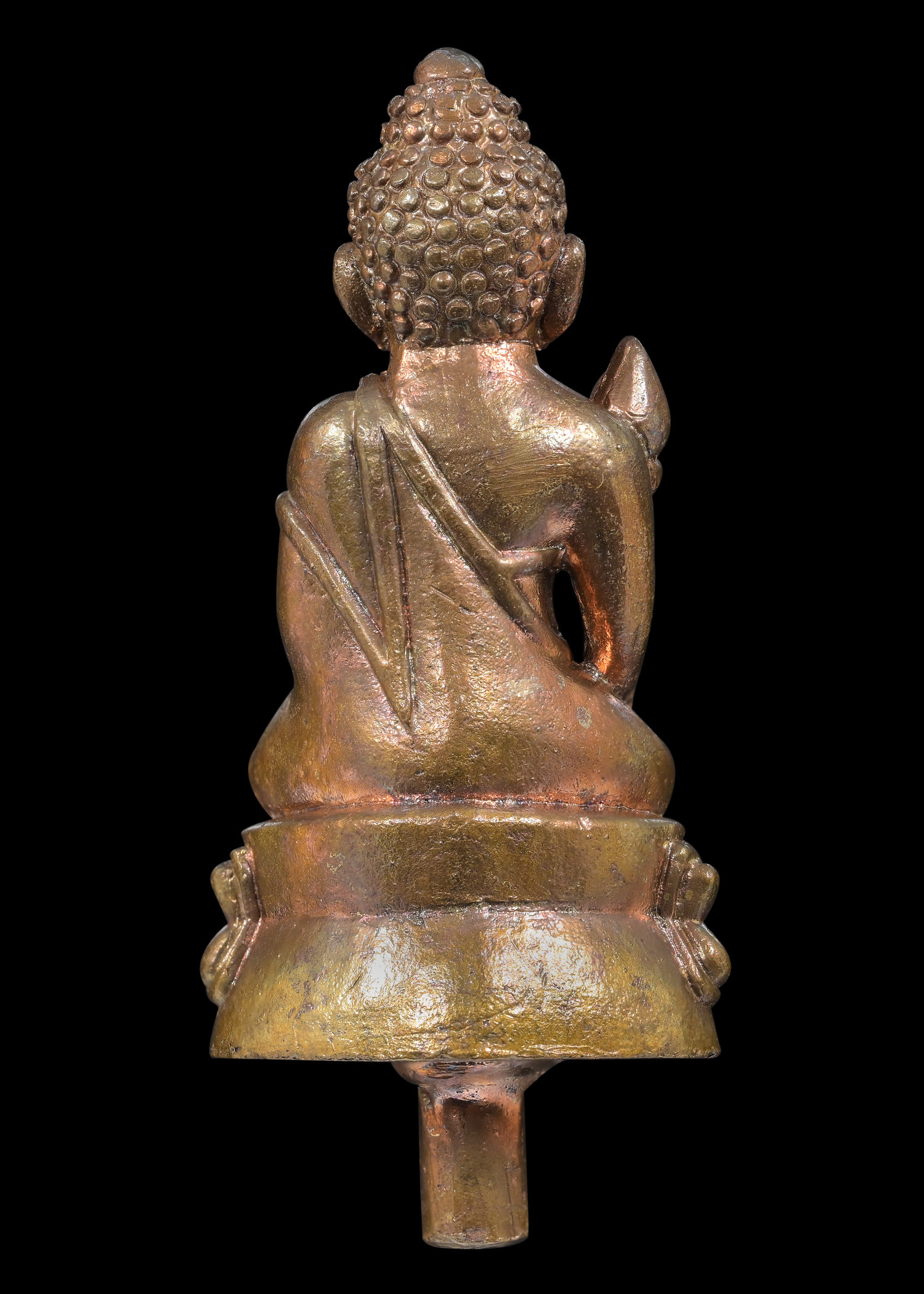 พระกริ่งสายรกพระพุทธเจ้า เนื้อทองชมพู หลวงปู่อุ้ย วัดคลองคล้า จ.เพชรบูรณ์