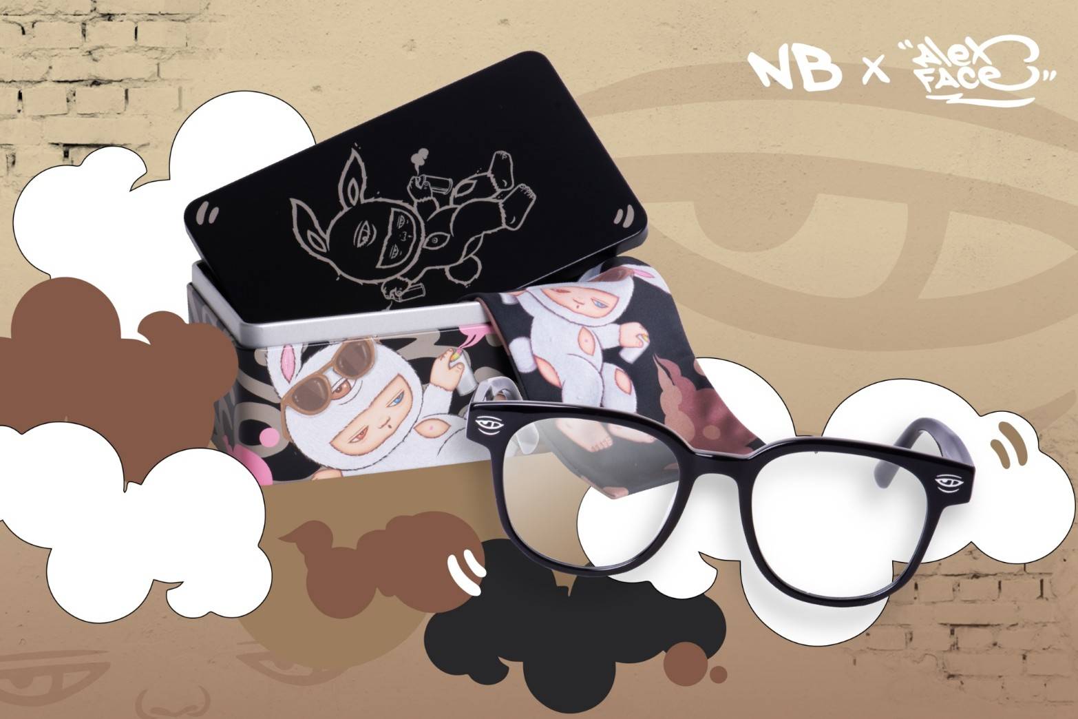 New Balance Eyewear x Alex Face กรอบสายตาสีดำ + เลนส์กรองแสง Blue Light Included