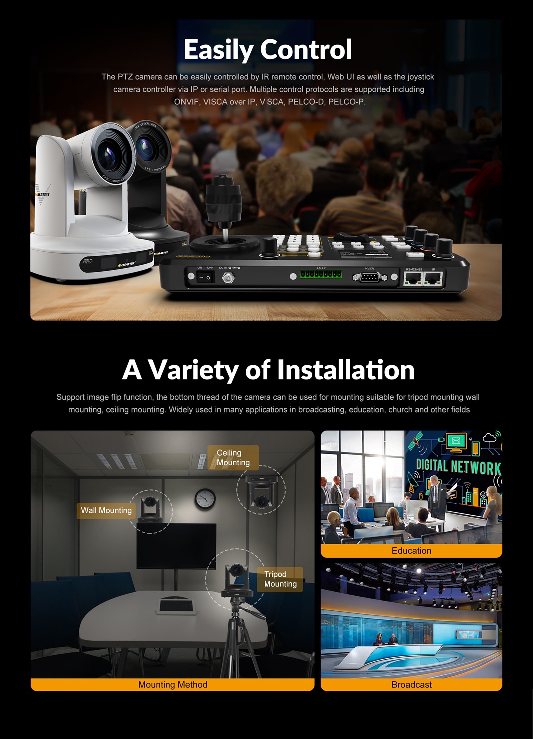 AVMatrix - PTZ1271-30X-POE Full HD PTZ Camera