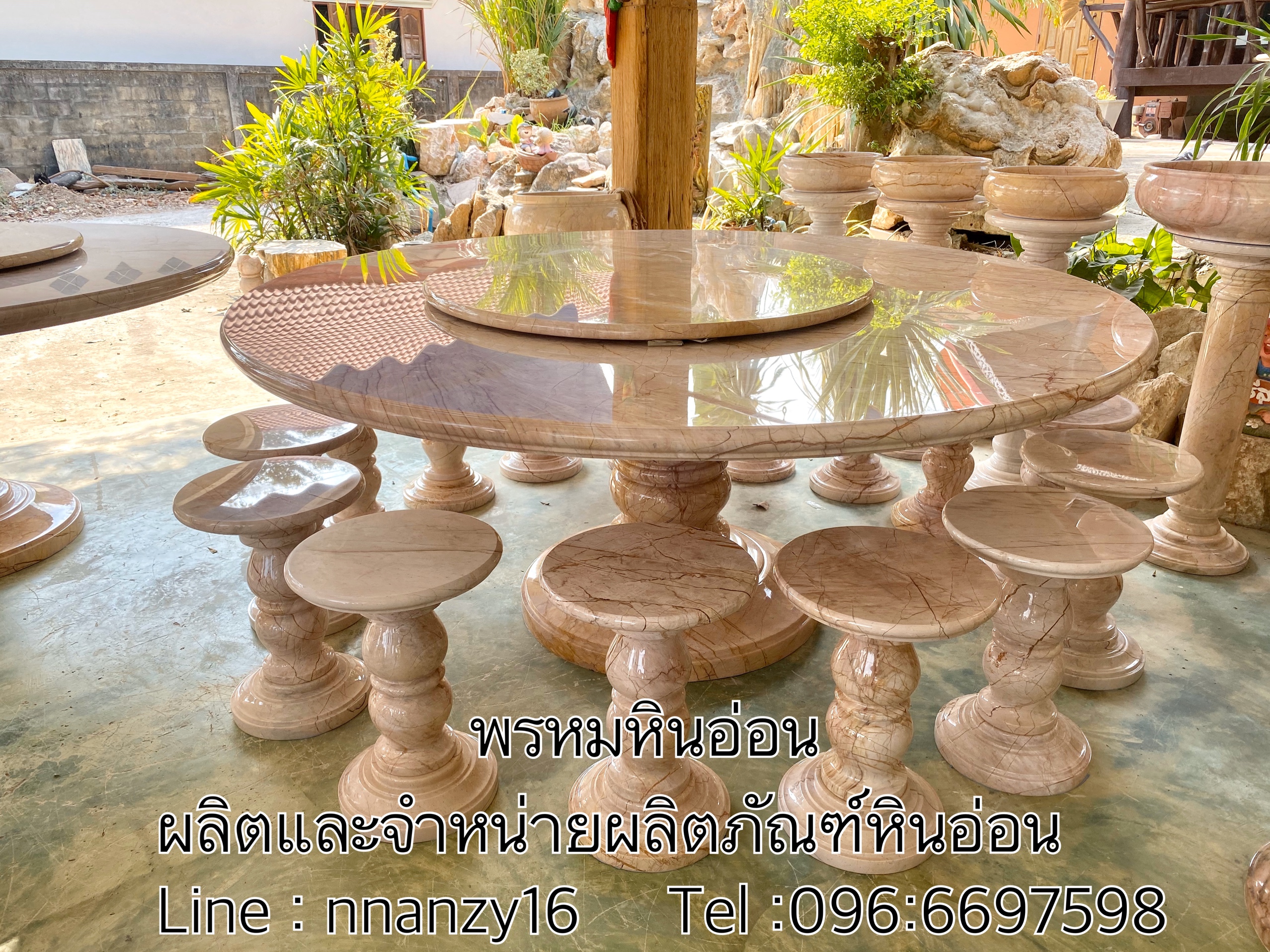 โต๊ะรับประทานอาหารหินอ่อน 200ซม15ที่นั่ง