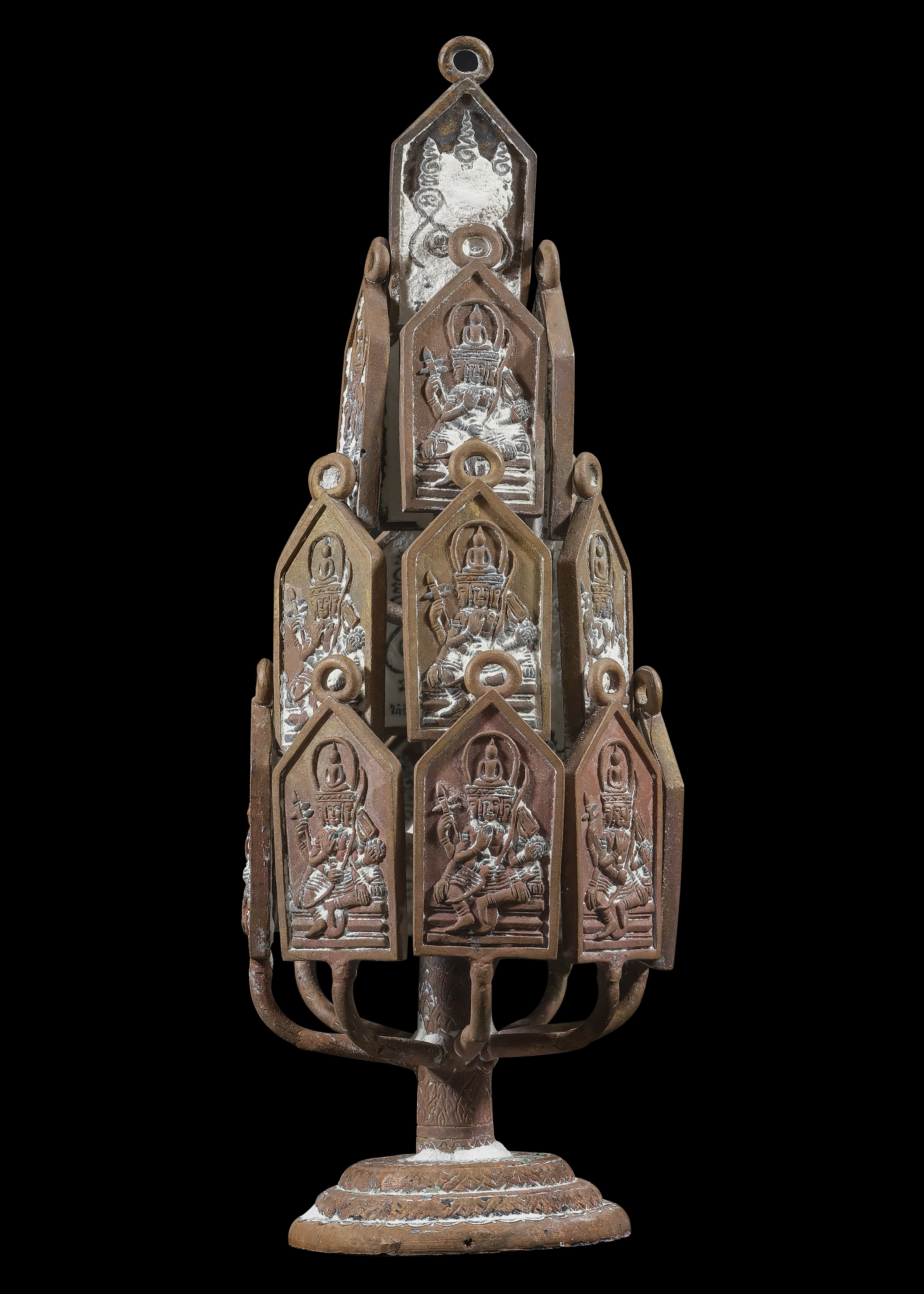 พระเหนือพรหม รุ่น๑ เนื้อทองแดงเถื่อนหล่อนำฤกษ์ (1 ช่อ 19 องค์) หลวงปู่จันทร์ วัดซับน้อย