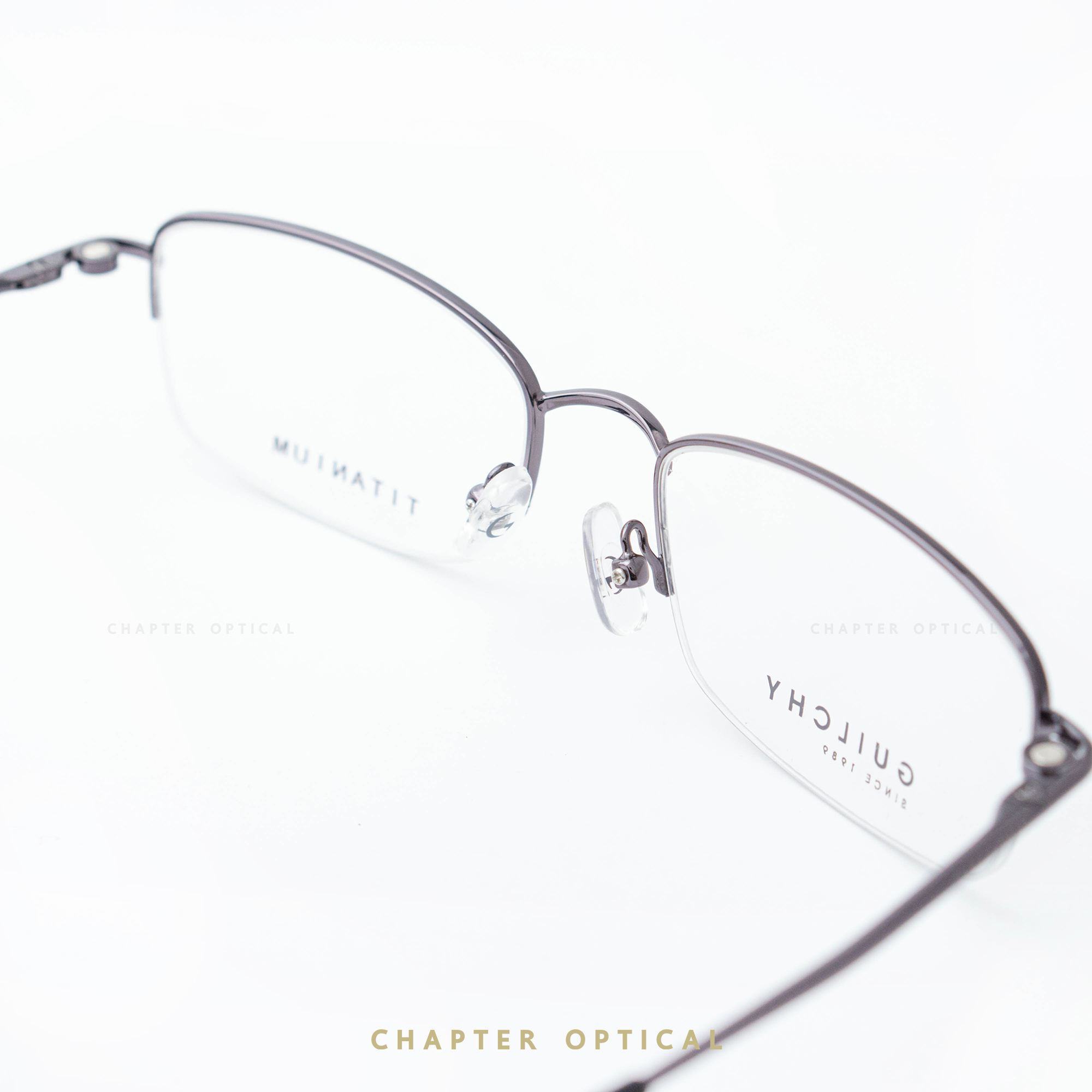 กรอบแว่นตา GUILCHY รุ่น 722-C06 แว่นไทเทเนียมพร้อมคลิปออนแม่เหล็ก Polarized