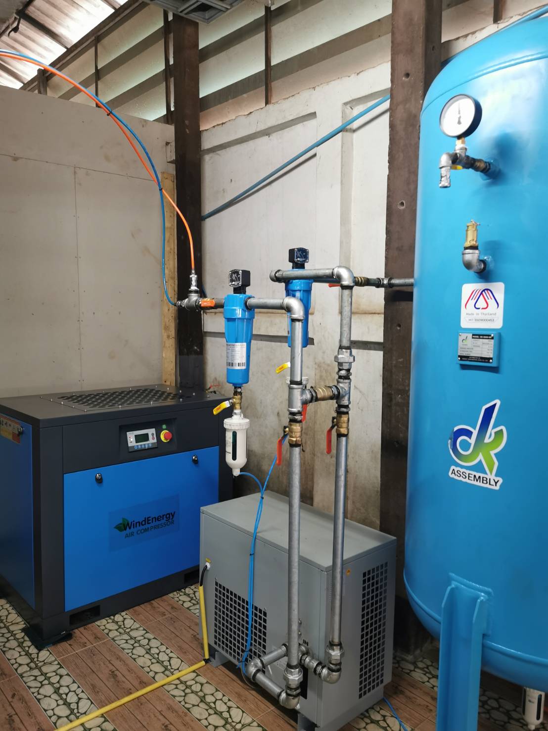 ปั๊มลมสกรู WindEnergy 20HP Model : HD-15A 20HP
