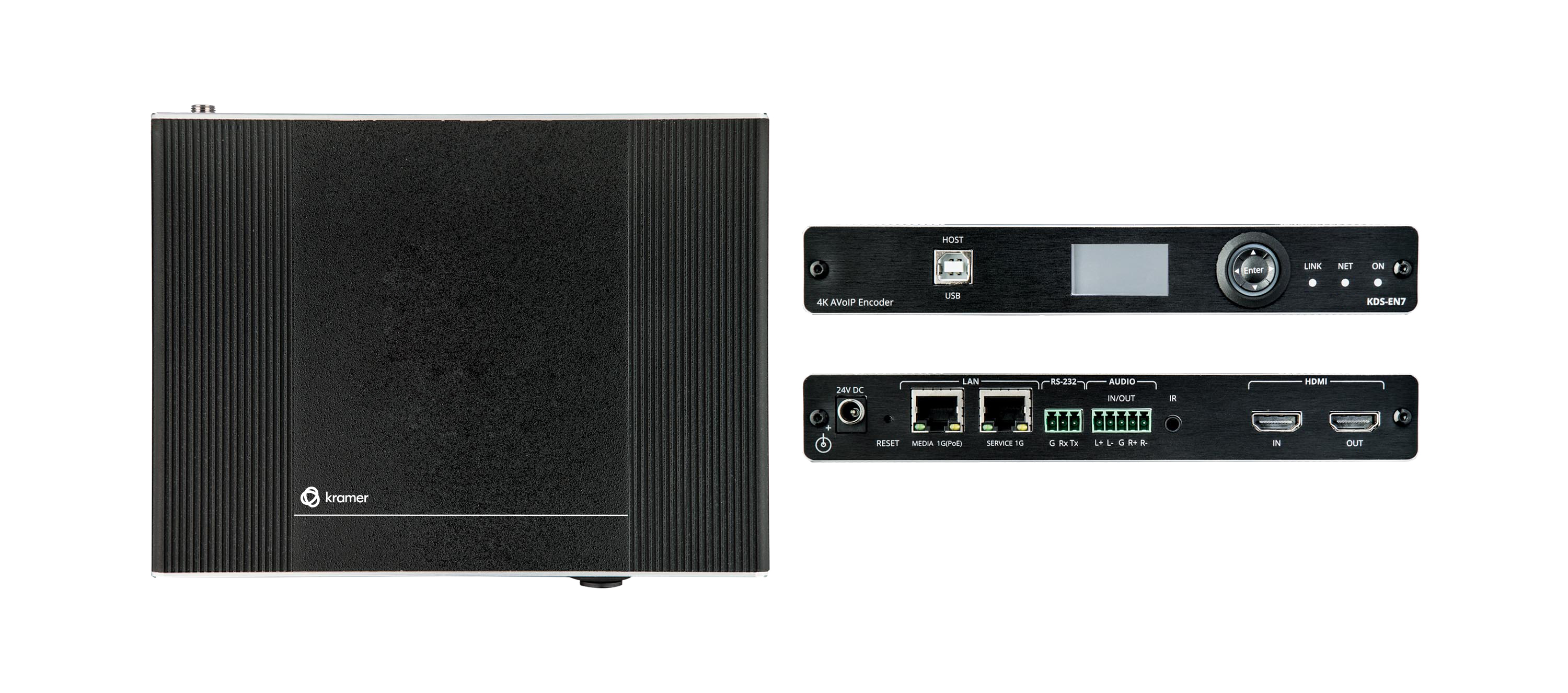 kramerav : KDS-EN7 High–performance, highly–scalable, AVoIP Encoder for 4K over 1G network