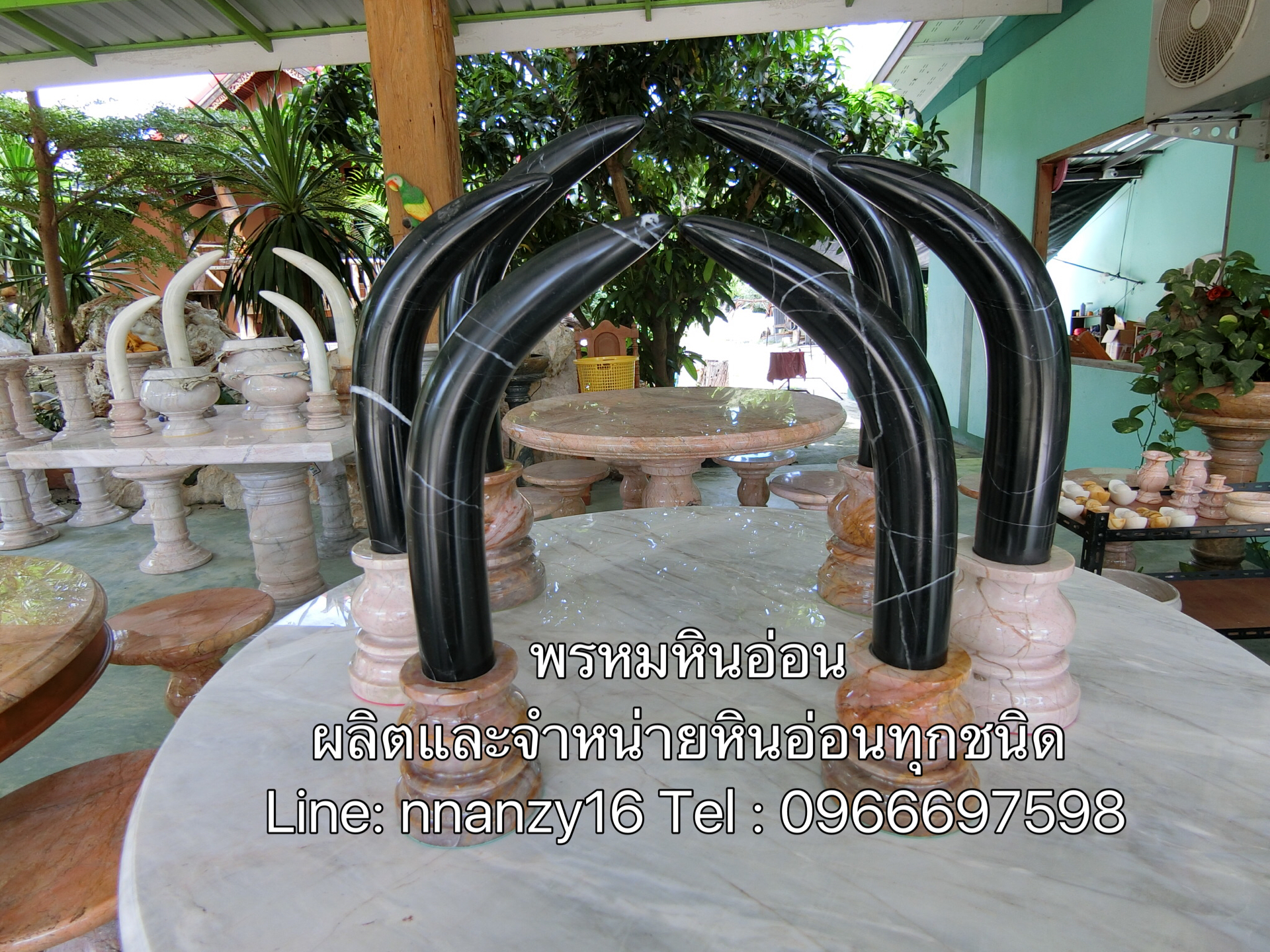 งาช้างหินอ่อนสีดำ