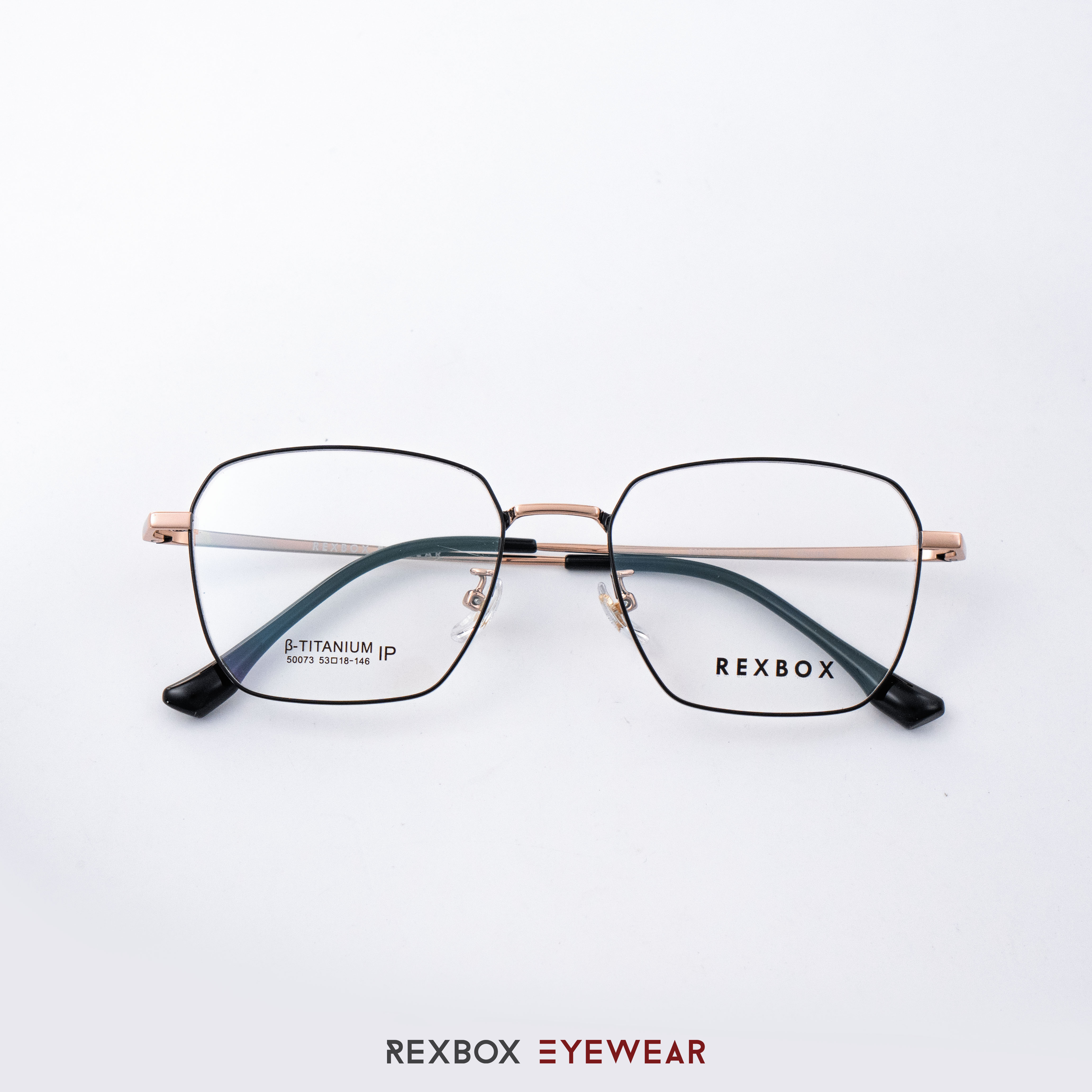 REXBOX รุ่น B-TITANIUM ไทเทเนียม พร้อมคลิปออน Polarized สีดำฉาบปรอทด้านหลังกันยูวี (50073-C17)