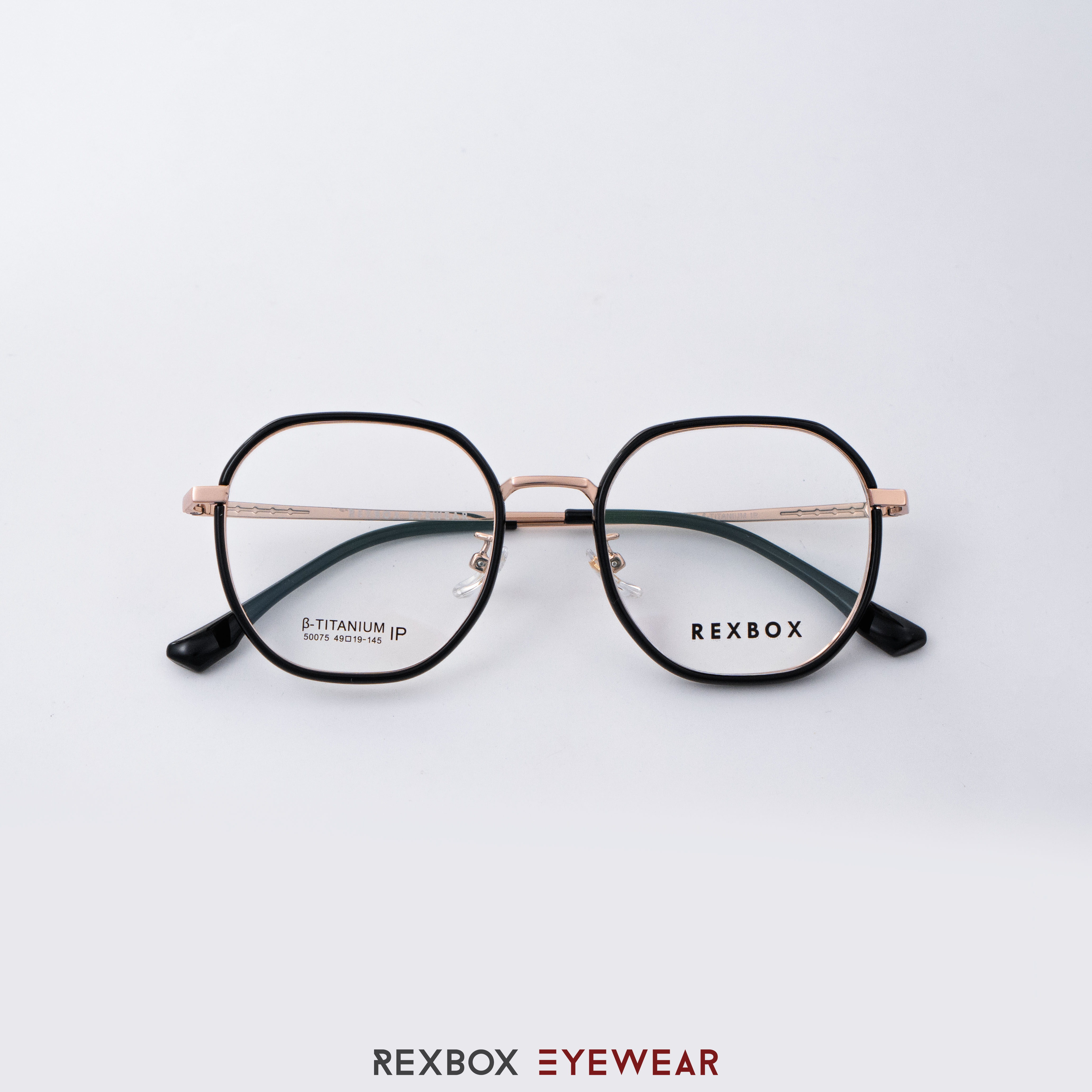 REXBOX รุ่น B-TITANIUM ไทเทเนียม พร้อมคลิปออน Polarized สีดำฉาบปรอทด้านหลังกันยูวี (50075-C2)