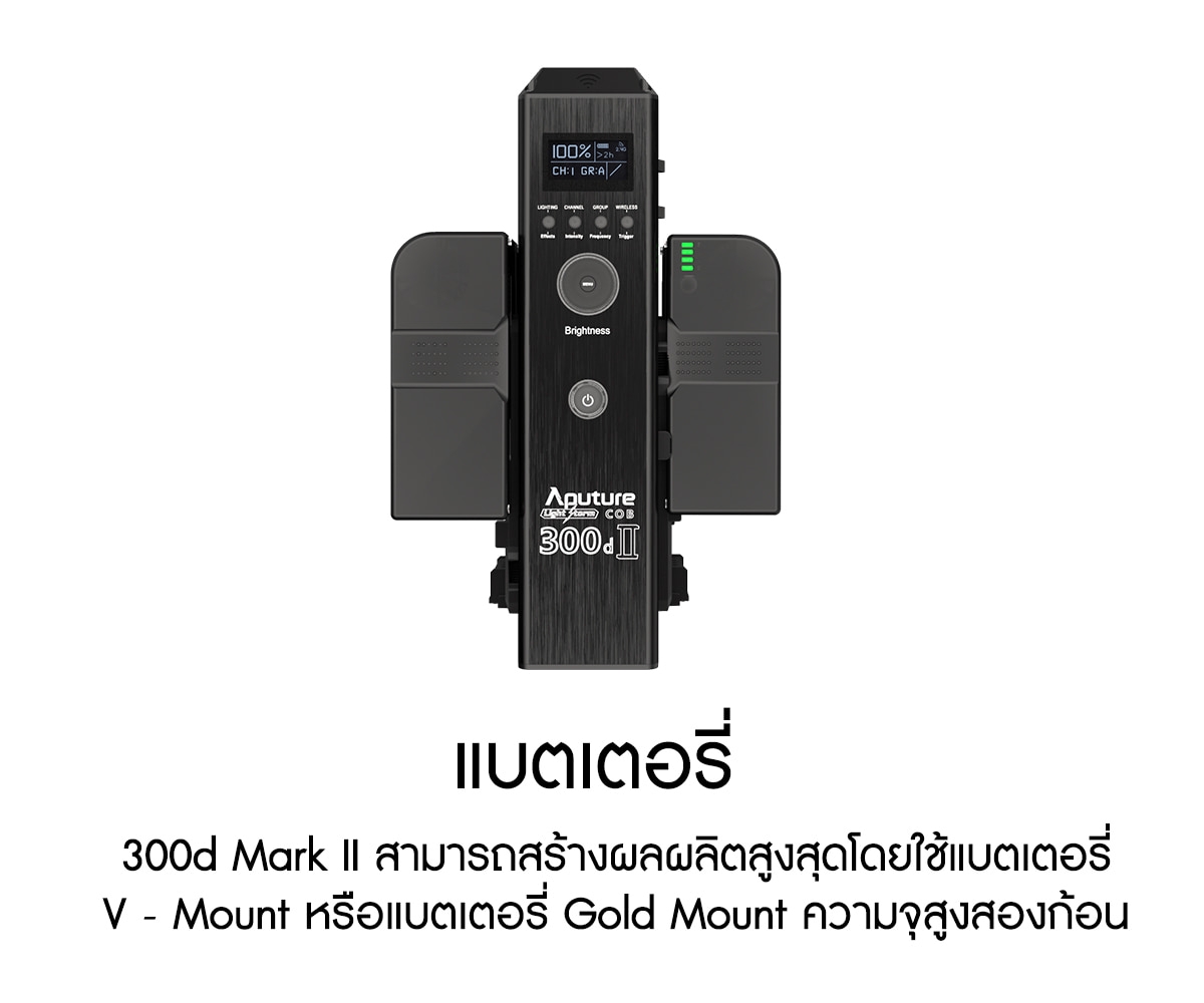 Aputure Light Storm LS300D II LED light V-Mount ไฟสตูดิโอคุณภาพสูง รับประกันศูนย์ไทย