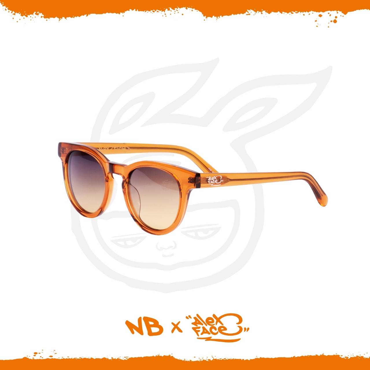 New Balance Eyewear x Alex Face กรอบกันแดดสีน้ำตาล เลนส์น้ำตาลใล่สี