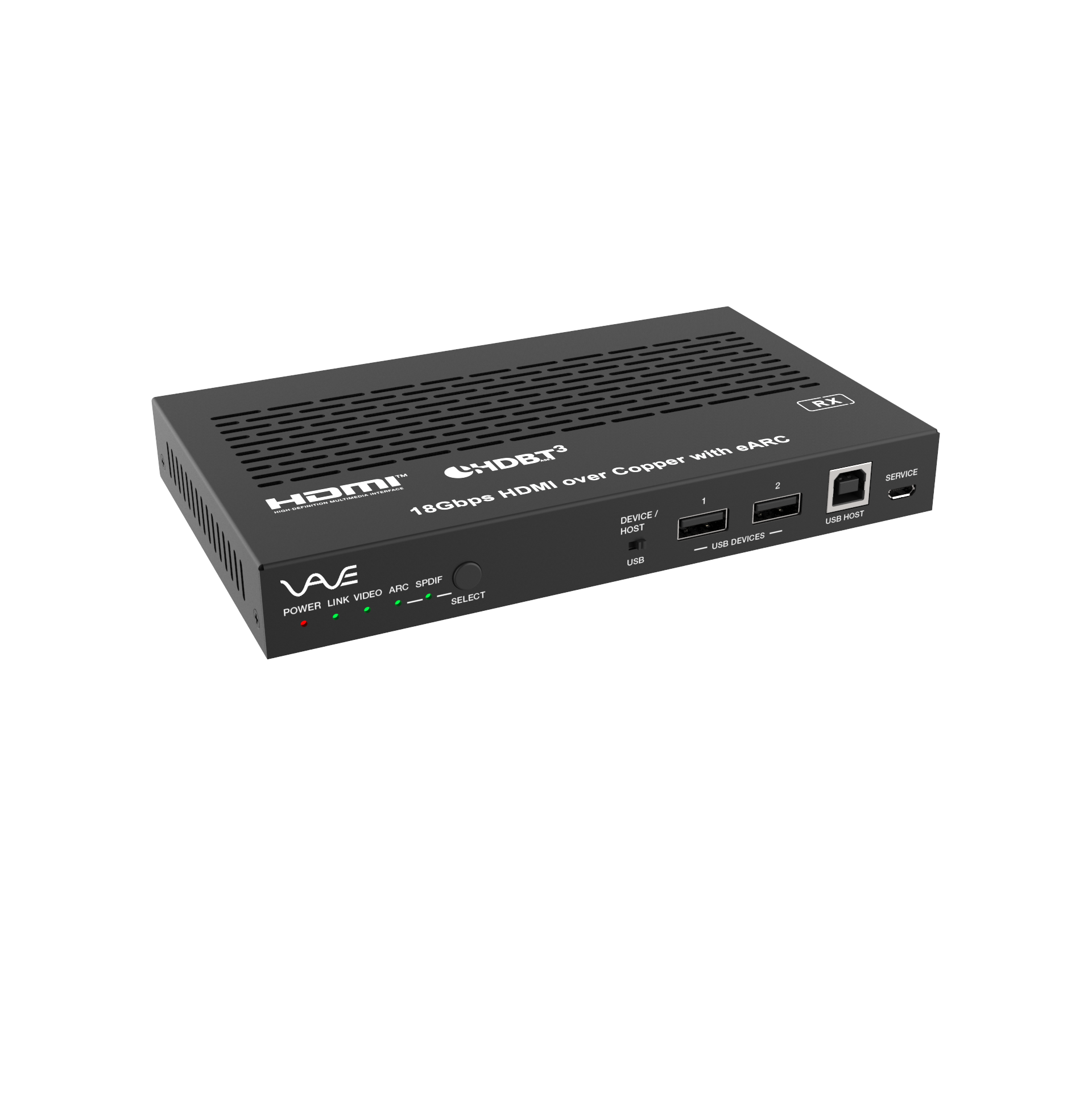 EX-HDBT-100- V3U2 - VAVE HDMI 4K 18Gbps HDBaseT 3.0 Extender 100m with USB/eARC/Ethernet