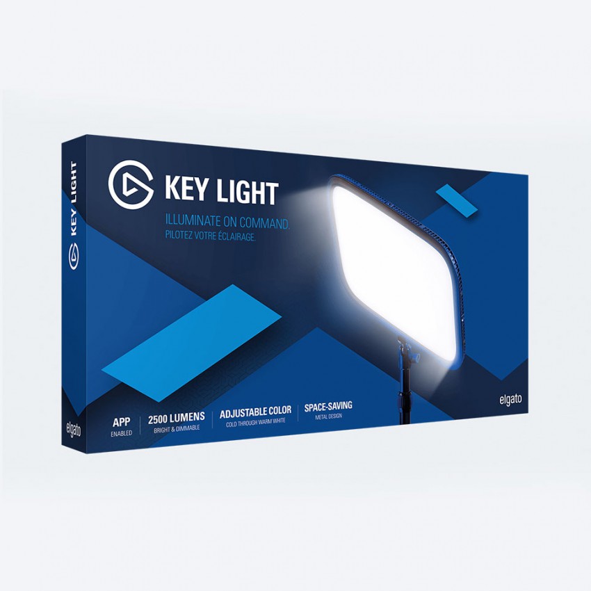 ELGATO Key light ไฟ LED 45w 2800LM มี Softbox ในตัวมาพร้อมที่หนีบโต๊ะแข็งแรงปรับระดับได้ รับประกันศูนย์ไทย