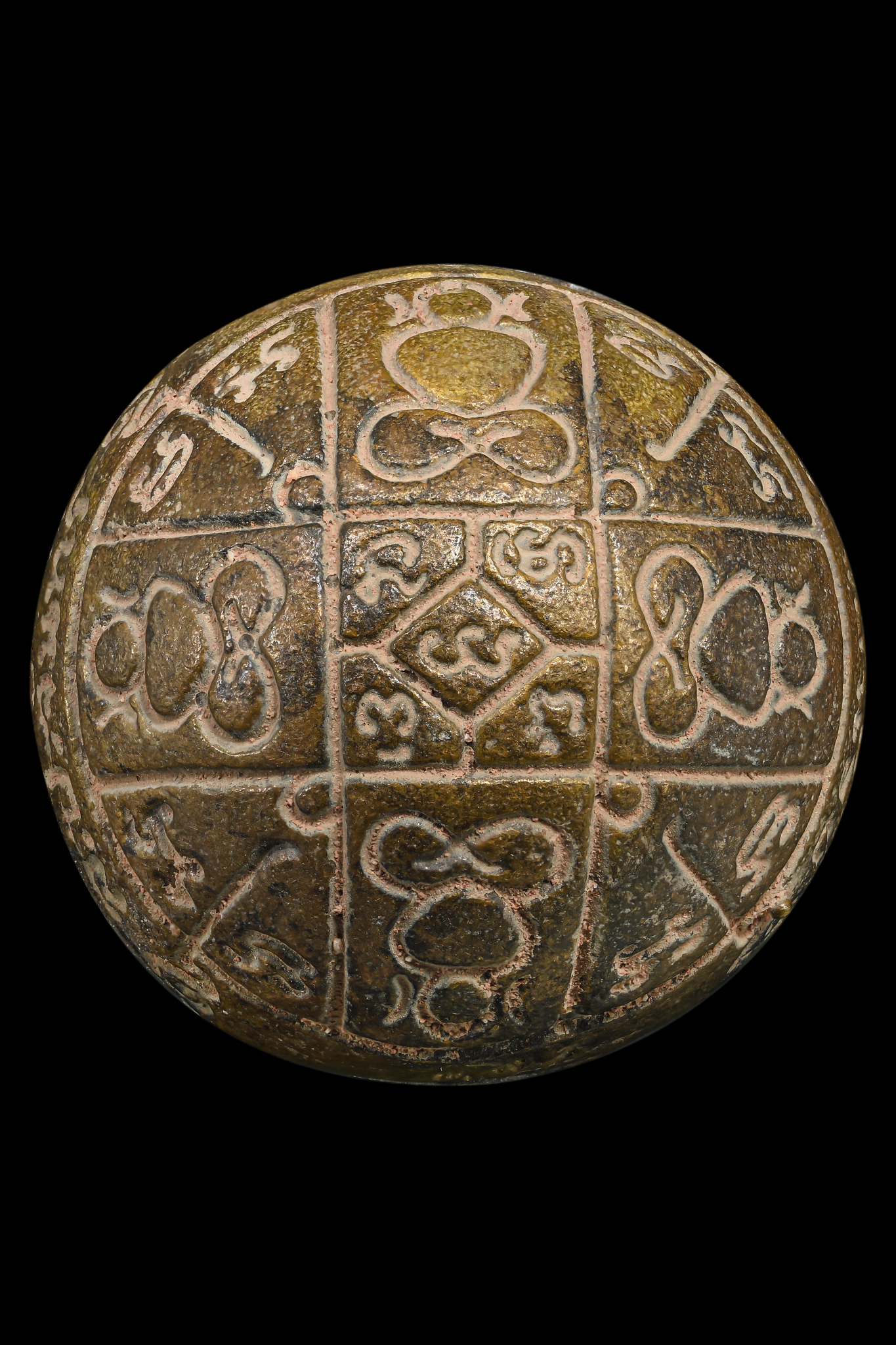 ปรอทกรอ พระราหู รุ่นแรก เนื้อทองเทวฤทธิ์เทดินไทย หลวงปู่จันทร์ วัดซับน้อย