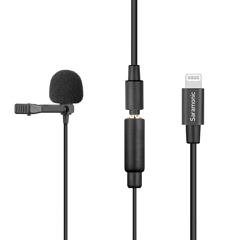 Saramonic LavMicro U1A 2m Lavalier Microphone with Detachable Lightning Connector for New iPhone