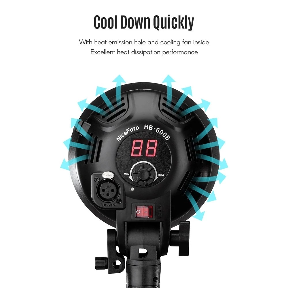NiceFoto HB-600B Handheld Light ไฟสตูดิโอระดับมืออาชีพ