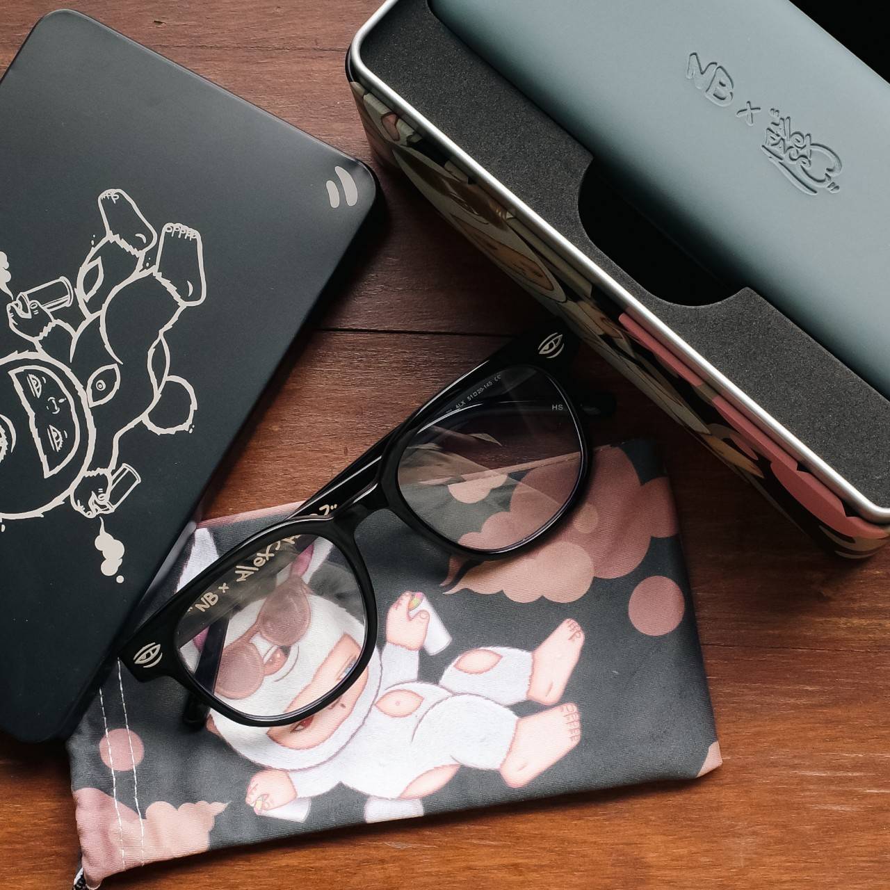 New Balance Eyewear x Alex Face กรอบสายตาสีดำ + เลนส์กรองแสง Blue Light Included