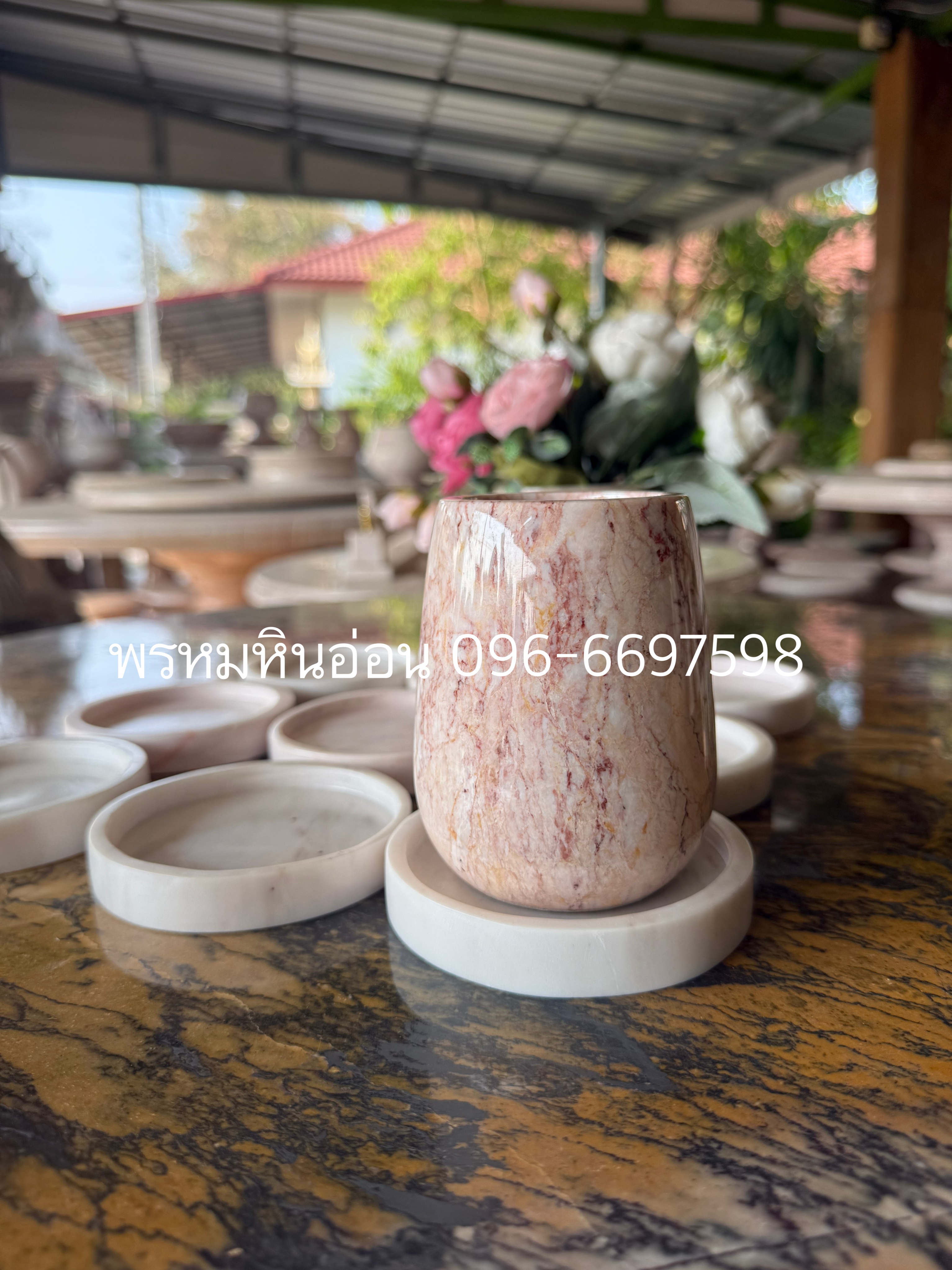 ที่รองแก้วหินอ่อน