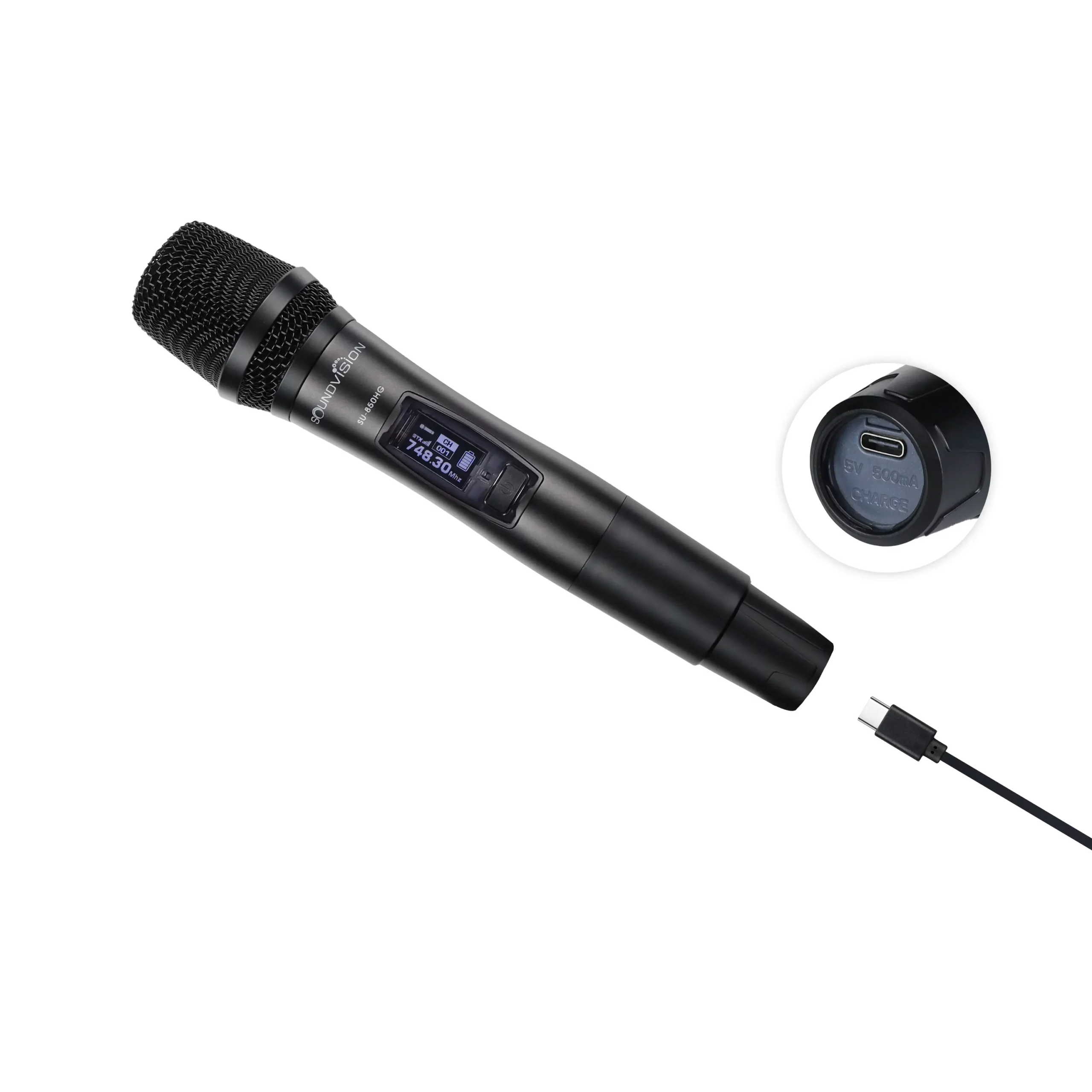 SOUNDVISION SU-850DG ชุดไมค์ลอย ดิจิตอล มือถือคู่ ย่าน UHF พร้อมระบบ Rechargeable Batteries ใช้งานสูงสุดได้ 10 ชั่วโมง