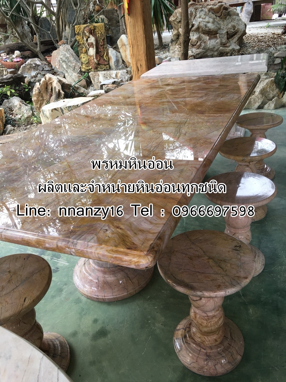 โต๊ะหินอ่อนแบบเหลี่ยม