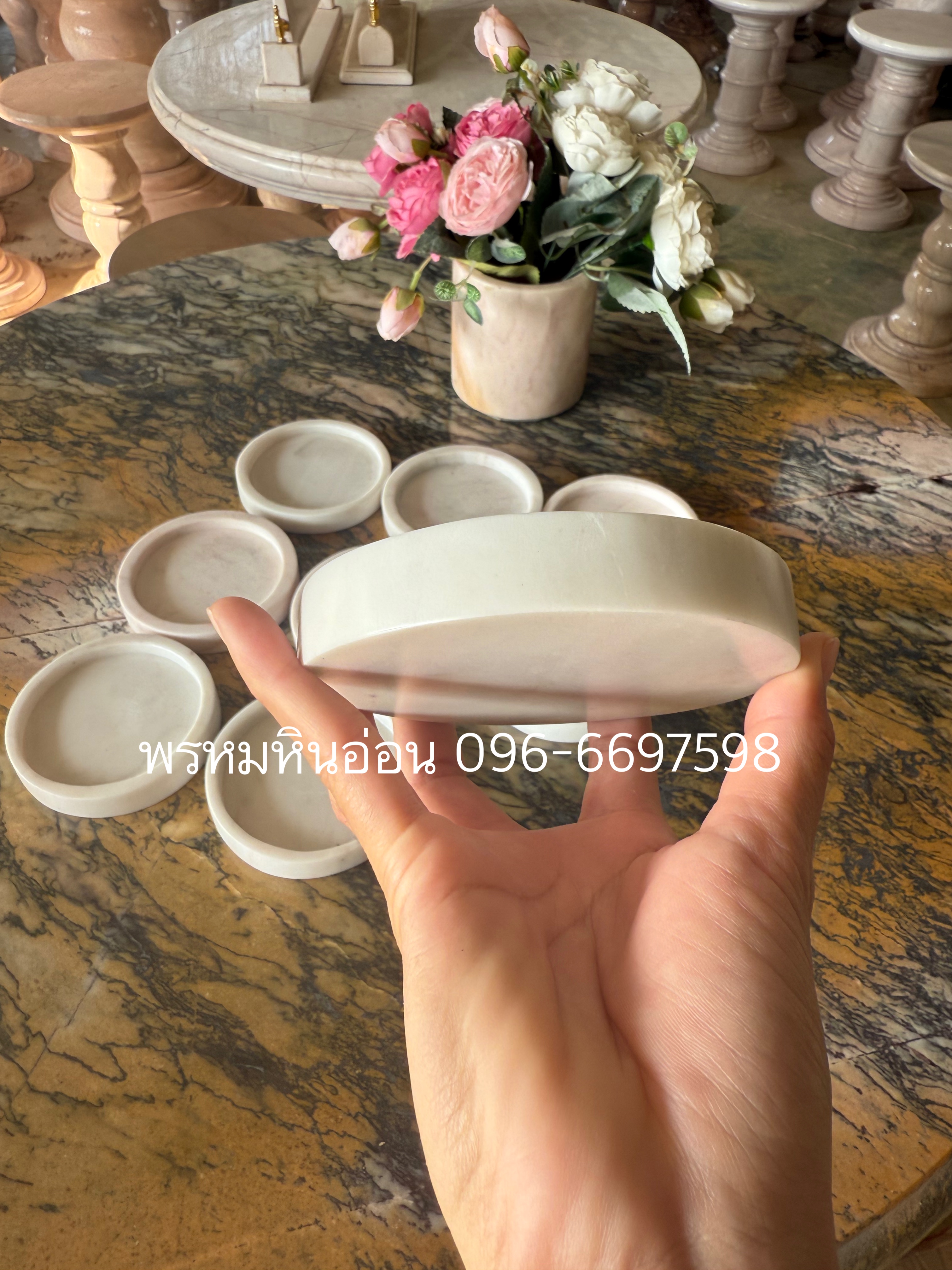 ที่รองแก้วหินอ่อน