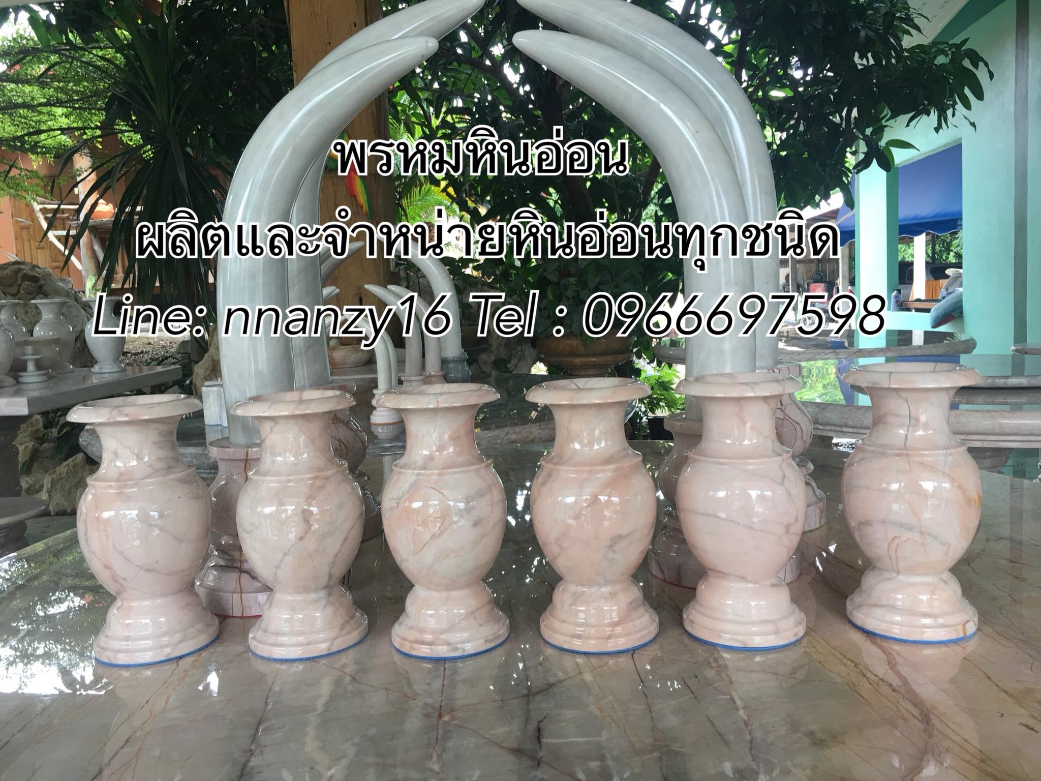 แจกันหินอ่อน8”