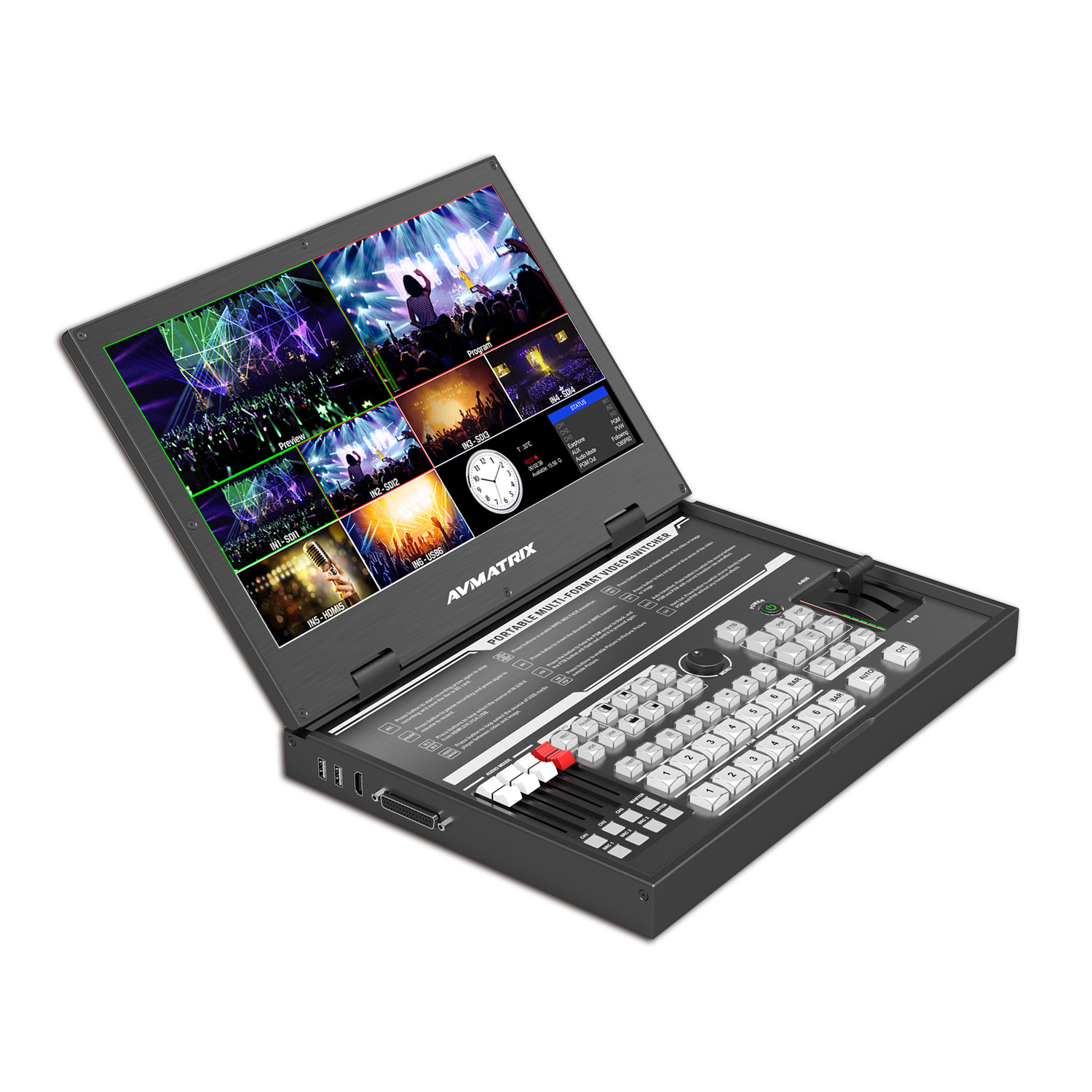 Switcher AVMatrix - PVS0615U Portable 6CH Streaming Switcher