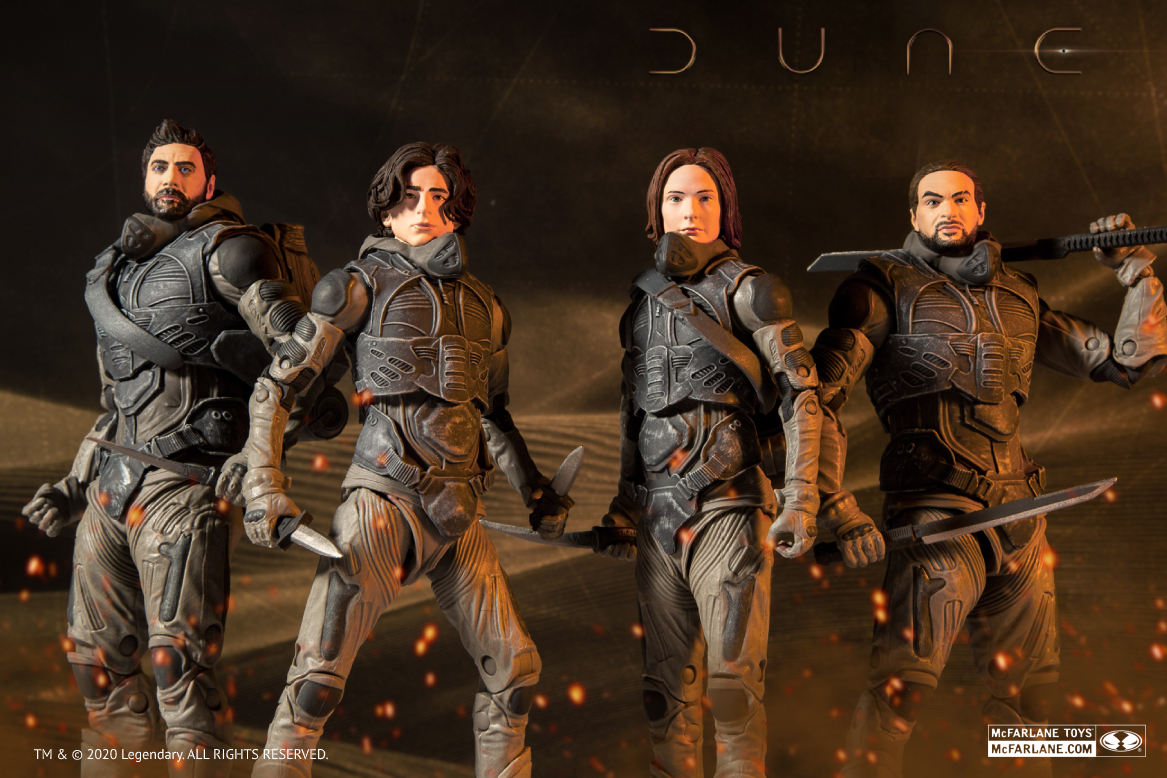 [2020.11] McFarlane Dune 2020 movie Series 1 Complete Set (4 of 7-Inch Action figures+1Baf)