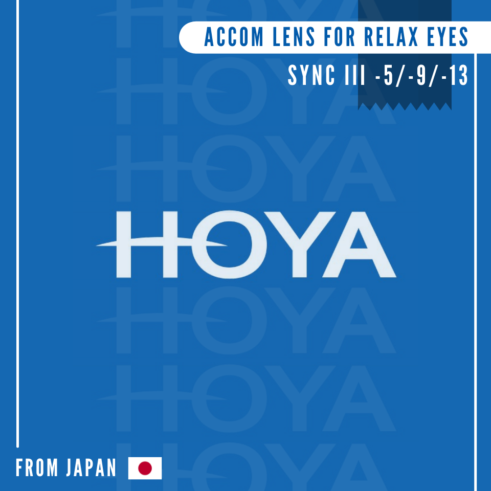HOYA SYNC III เลนส์โฮย่าลดอาการตาล้า สำหรับผู้ที่ใช้อุปกรณ์ดิจิตอลเป็นเวลานาน