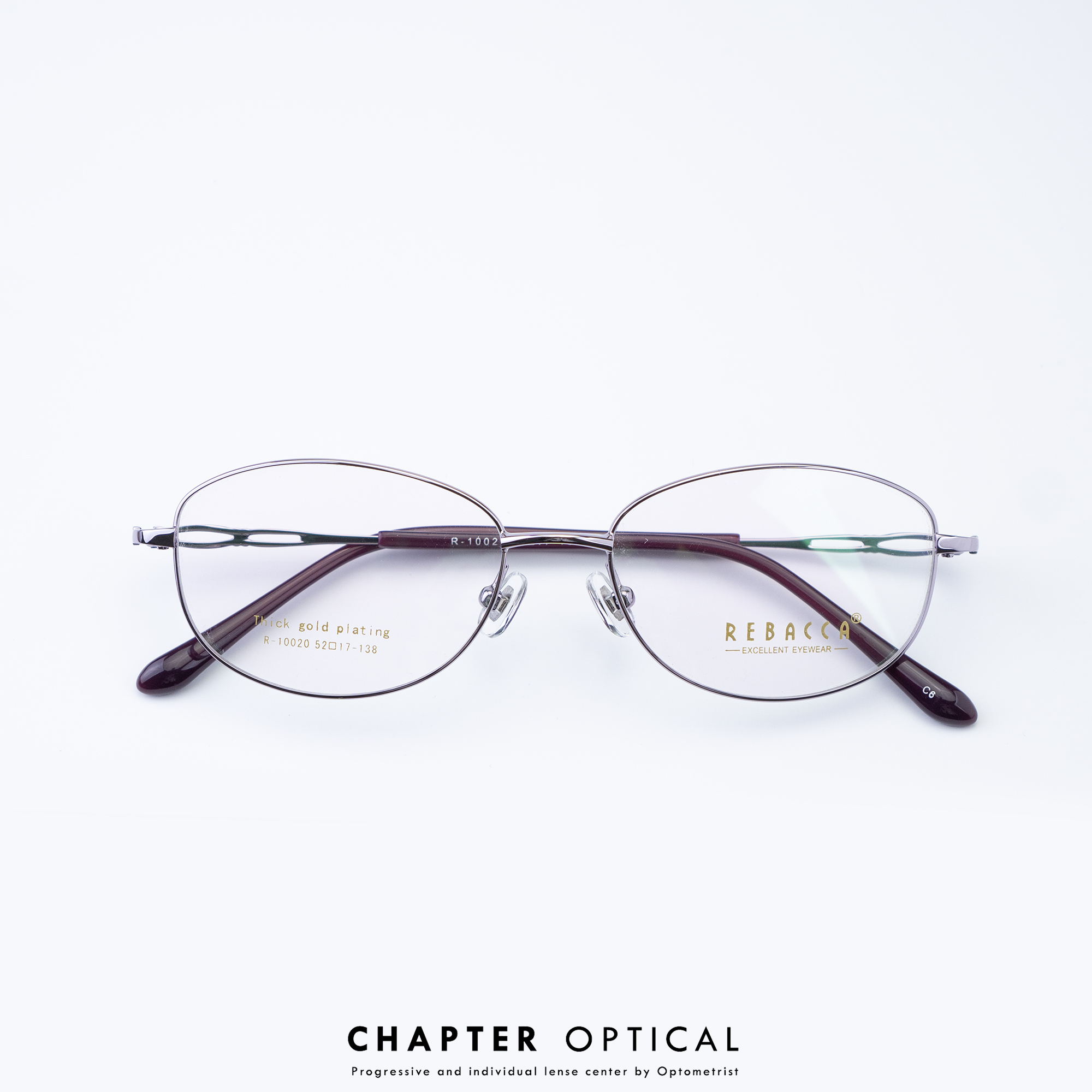 กรอบแว่นแฟชั่น รุ่น R-10020-C.purple ( พร้อมเลนส์สายต 1990 บาท )