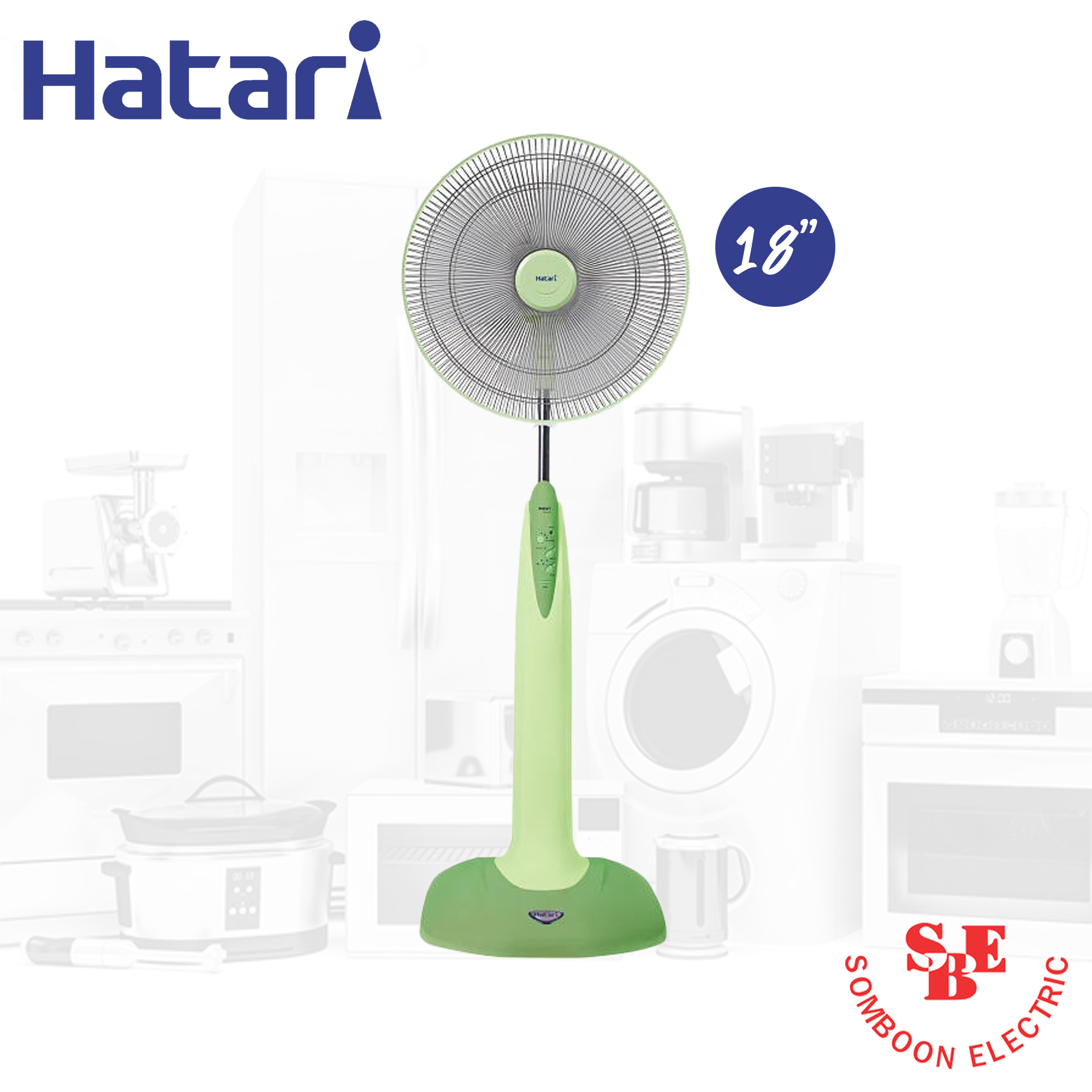 พัดลมตั้งพื้น Hatari 18" รีโมท รุ่น HF-P18R1