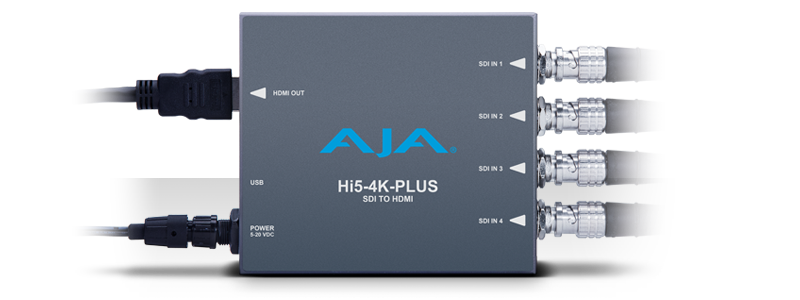 AJA Hi5-4K-Plus Pristine 3G-SDI to HDMI 2.0 Conversion