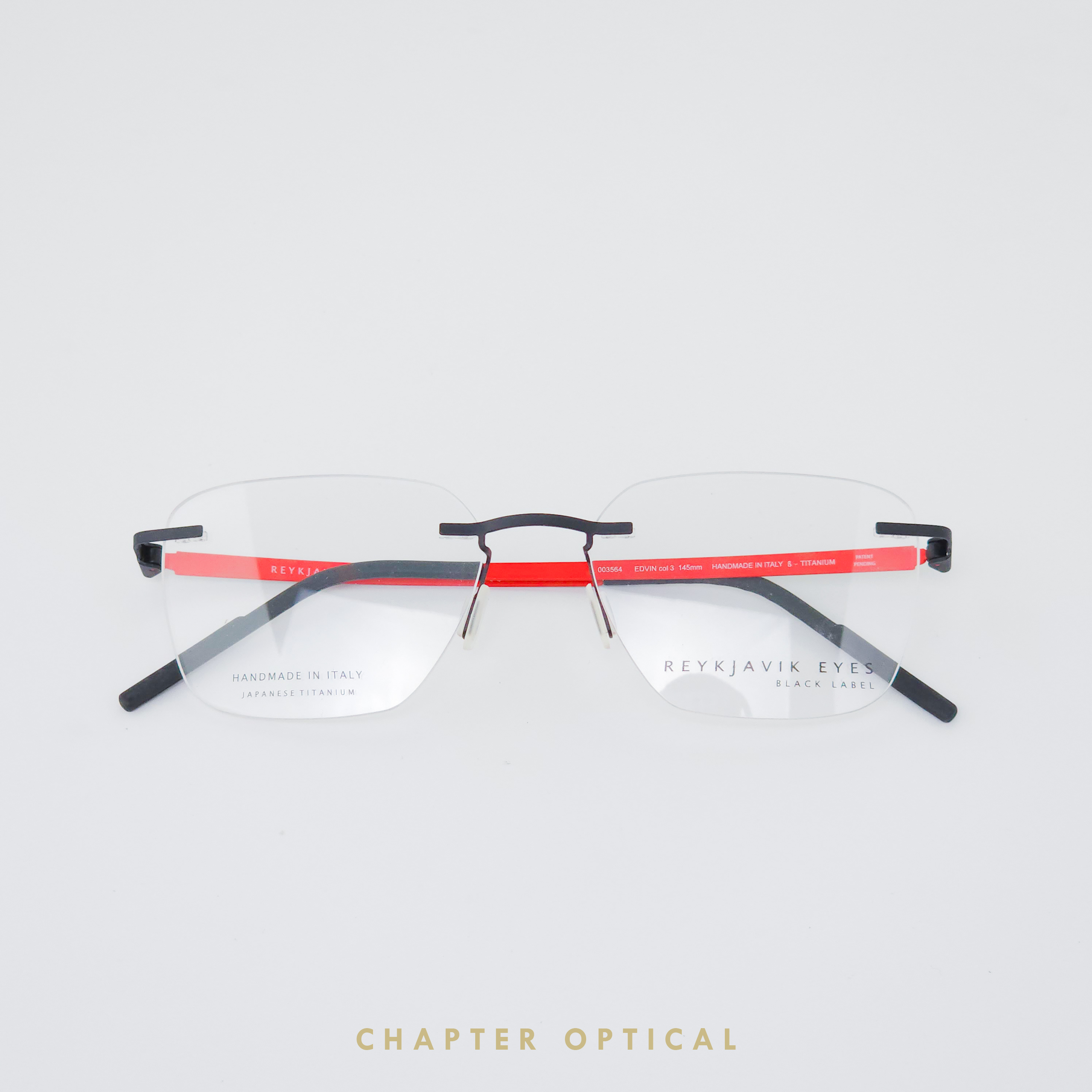 กรอบแว่นตา REYKJAVIK รุ่น EDVIN สี Col.3 / กรอบเจาะ ไร้ขอบ วัสดุเบต้าไทเทเนียม เบา ยืดหยุ่น (ออสเตรีย)