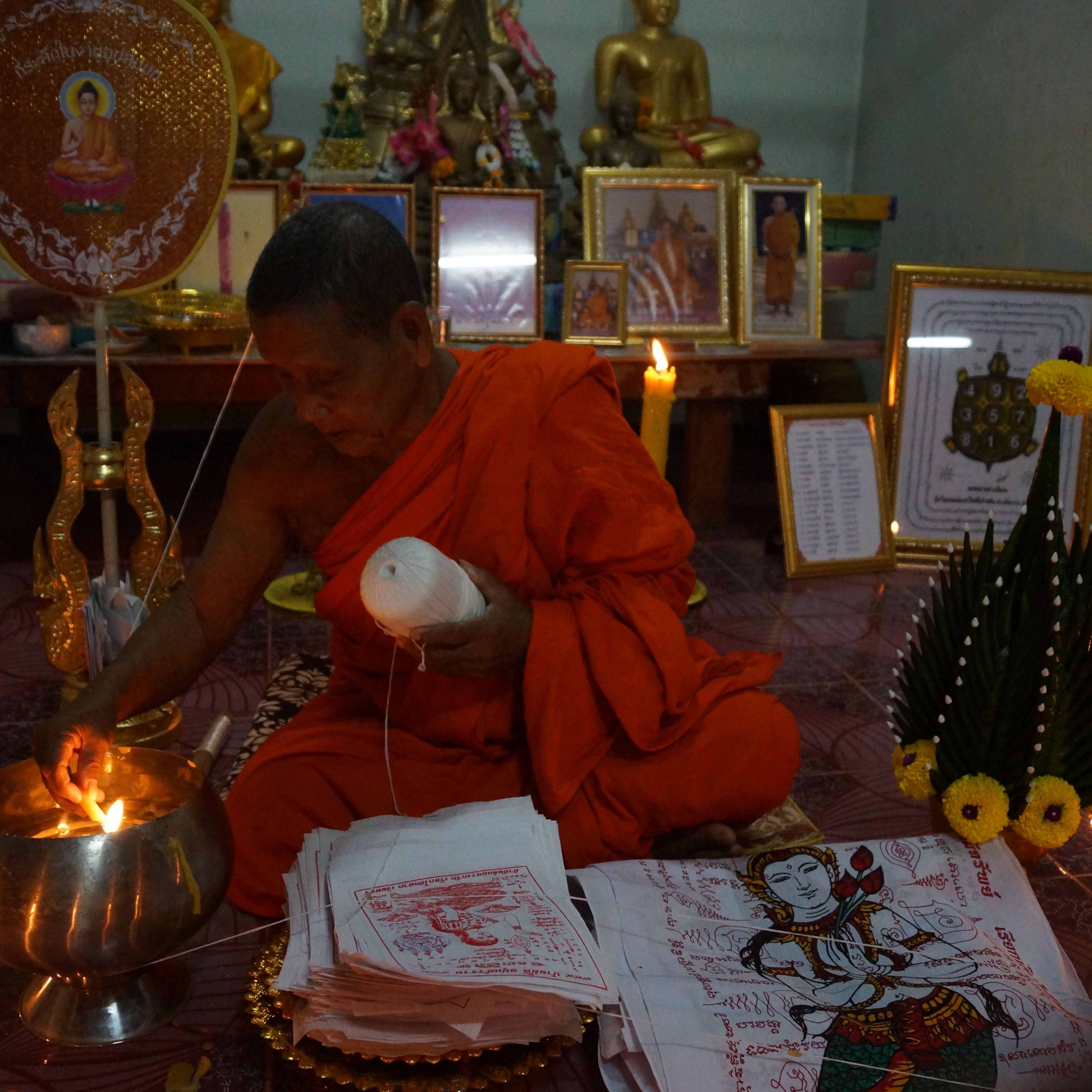 ผ้ายันต์ แม่นางกวัก เรียกทรัพย์ หลวงปู่จันทร์ วัดซับน้อย ๒๕๕๘