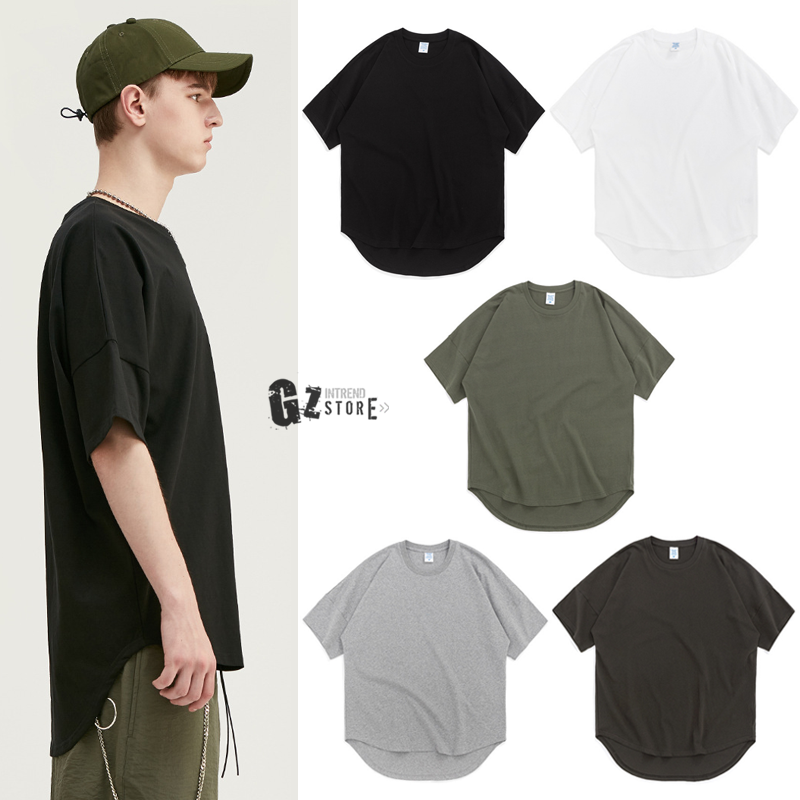 เสื้อ Oversize ชายโค้ง ชายเสื้อหน้าสั้นหลังยาว