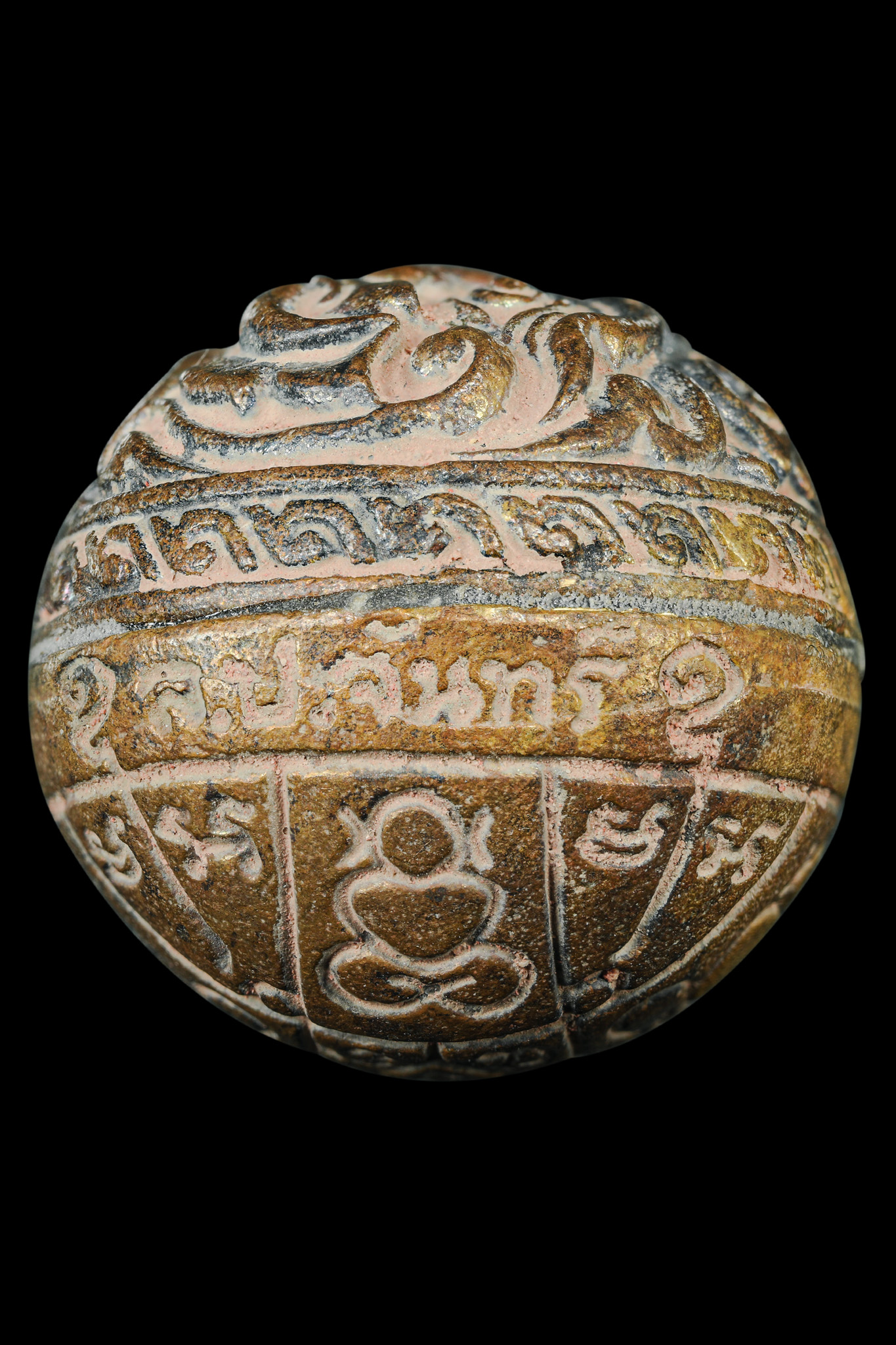 ปรอทกรอ พระราหู รุ่นแรก เนื้อทองเทวฤทธิ์เทดินไทย หลวงปู่จันทร์ วัดซับน้อย