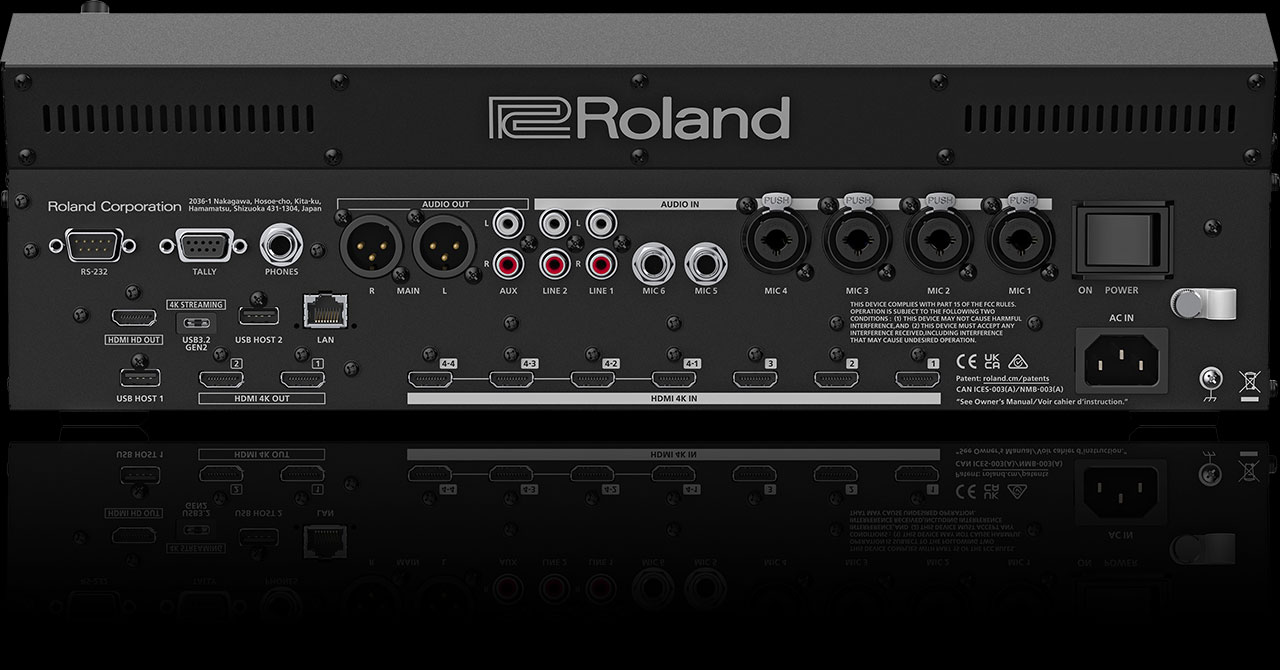 Switcher Roland รุ่น VR-400UHD 4K Streaming AV Mixer