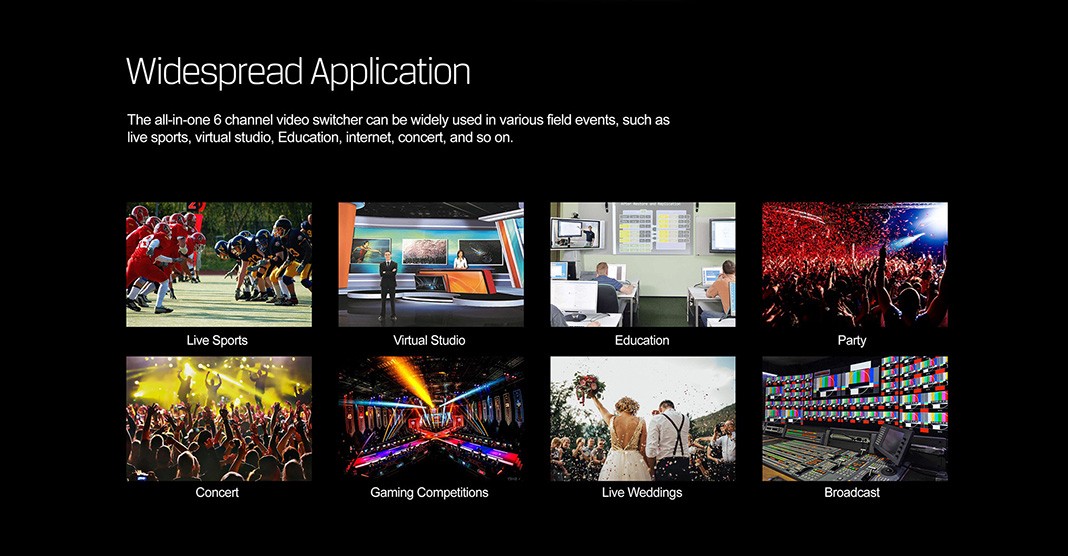 Switcher AVMatrix - PVS0615U Portable 6CH Streaming Switcher