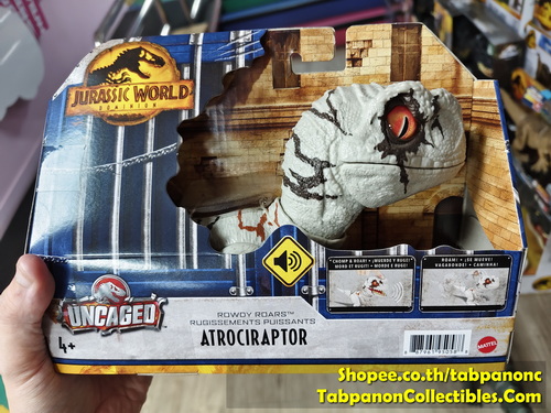 [2022.04] Mattel Jurassic World Dominion Uncaged Rowdy Roars Atrociraptor Ghost Dinosaur Action Figure
