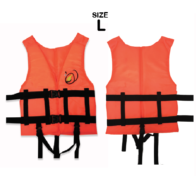 เสื้อชูชีพผ้าไนล่อนอ็อกฟอร์ด210D. Size L ฟรีไซส ใส่ได้ทั้งผู้ชายและผู้หญิง รองรับนํ้าหนักได้ไม่เกิน90kg