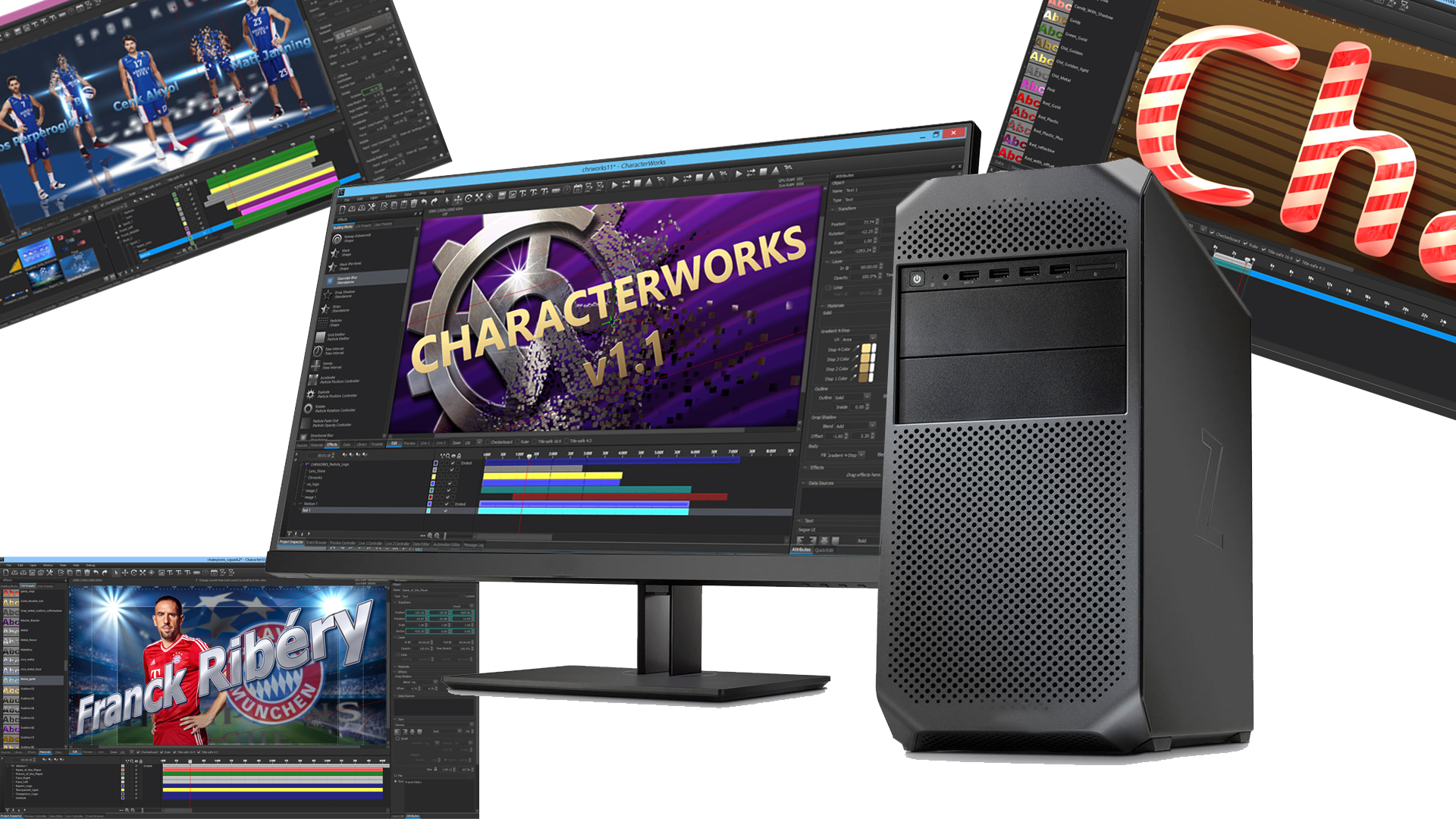 เครื่องผลิตและแสดงผล การสร้างภาพ (Workstation Broadcast CG)