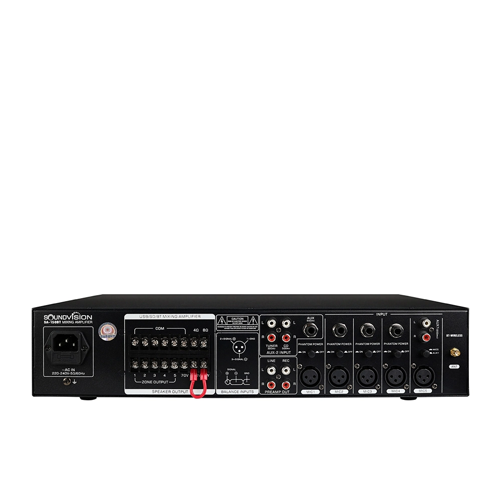 SOUNDVISION SA-150BT มิกเซอร์แอมป์ 150 วัตต์ 5 โซน มีฟังก์ชั่น BLUETOOTH และ USB/SD player