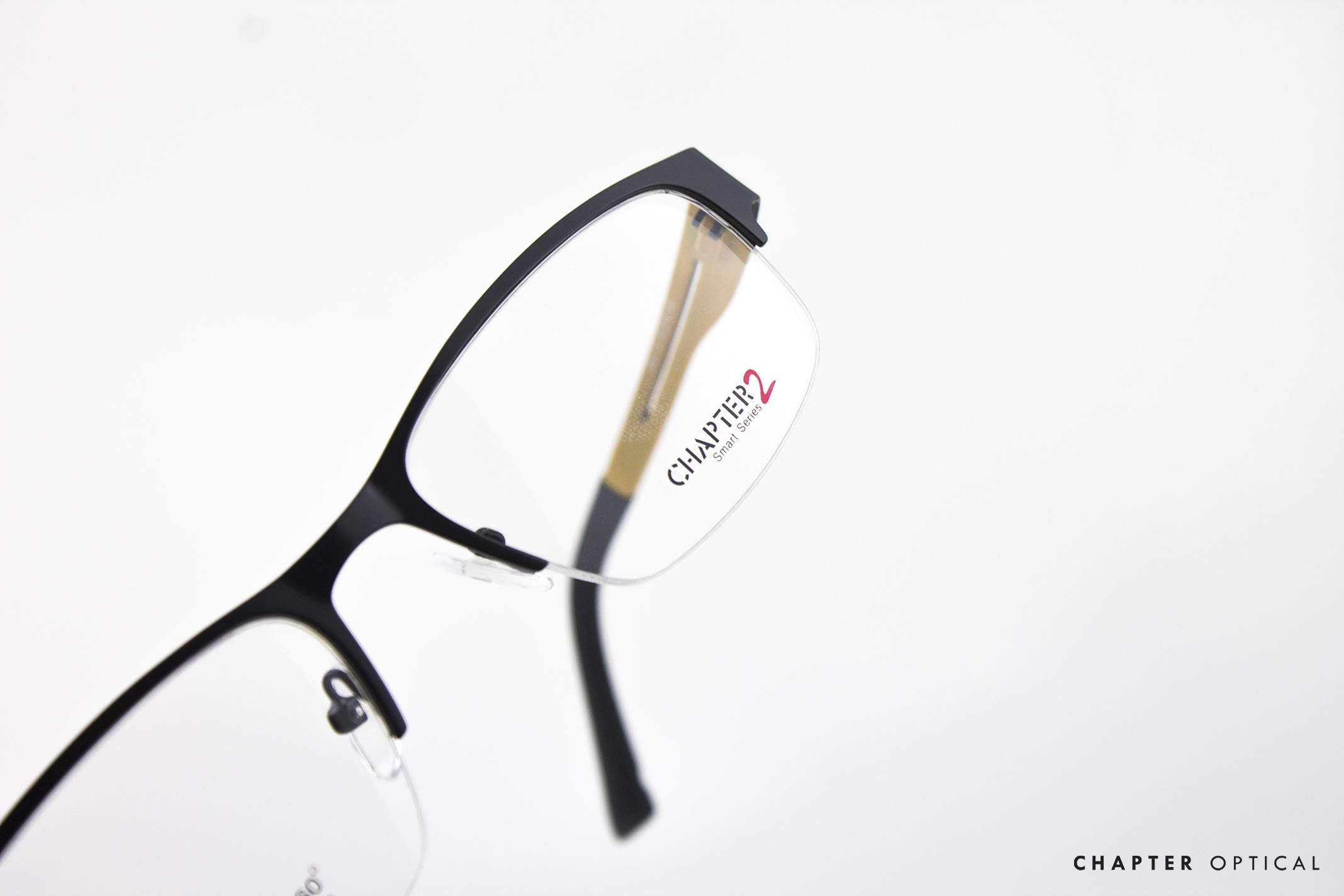 กรอบแว่น รุ่น 2804 กรอบเซาะร่อง / ดำเหลือง