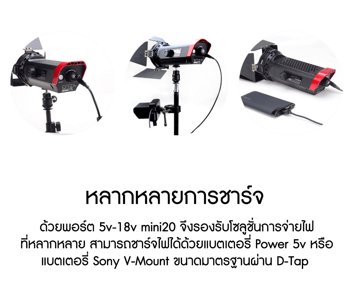 Aputure LS-mini20 Daylight/Bi-Color 3-Light Flight Kit with Stands (DDC) ไฟสตูดิโอคุณภาพสูง รับประกันศูนย์ไทย