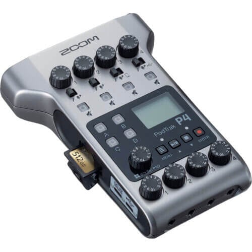 Zoom PodTrak P4 Portable Multitrack Podcast Recorder (ประกันศูนย์)