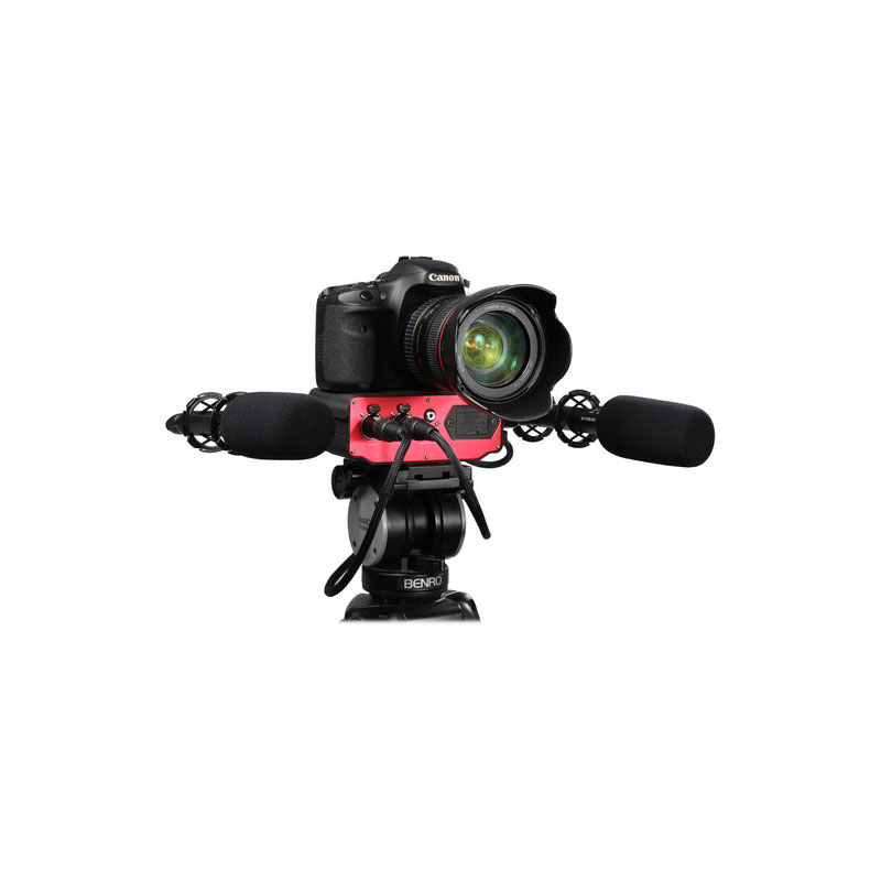 Saramonic SR-AX104 2-channel XLR Audio Adapter with preamplifiers and phantom power for DSLR cameras with a built-in microphone jack