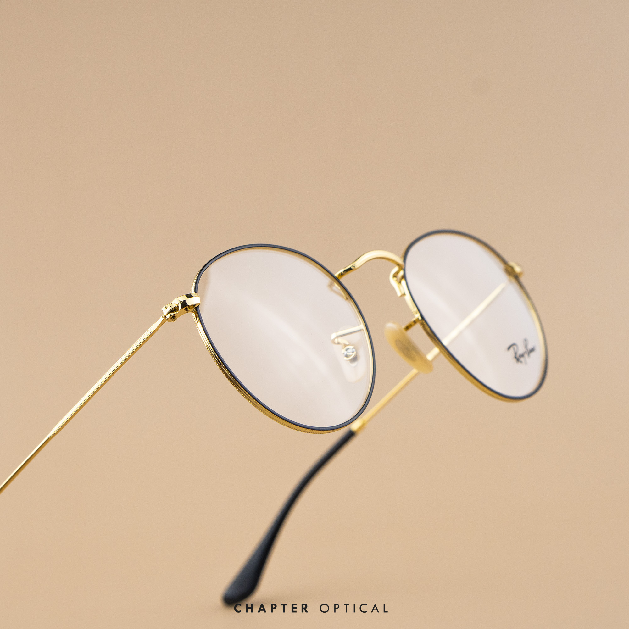 Rayban - Round Metal (Black-Gold)