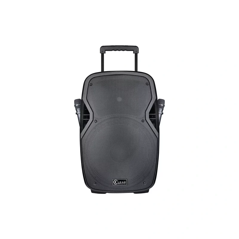 CLEARSOUND GoPORT GP-15A ตู้ลำโพงลากจูง 15 นิ้ว 450 วัตต์ พร้อมไมค์ลอยคู่ ย่าน VHF แบต 8 ชม.