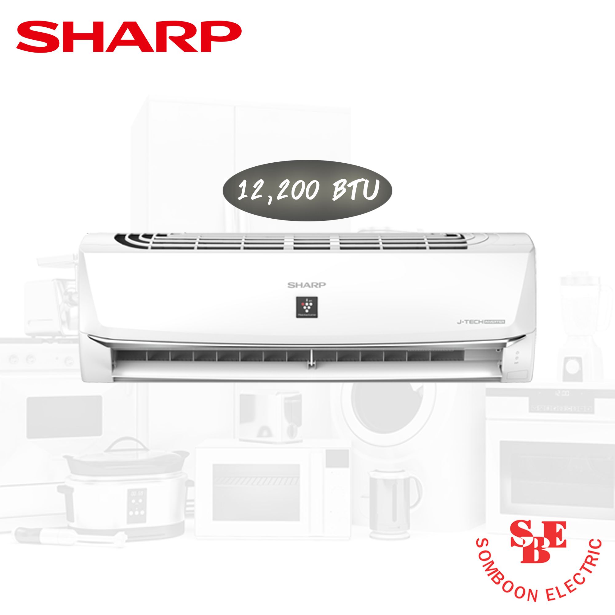 แอร์ Sharp 12,200 BTU Inverter Plasmacluster Alot รุ่น AH-XP13YMB