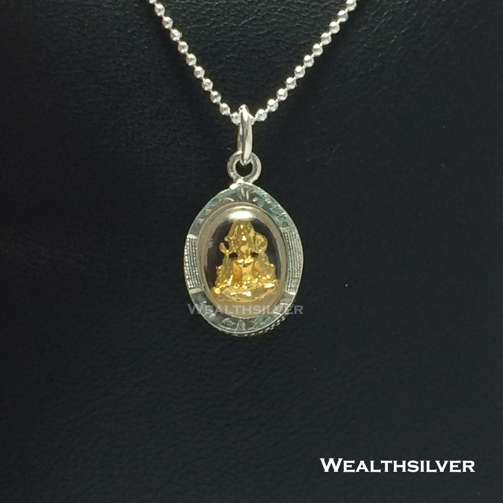 จี้พระพุทธชินราช S องค์ทอง กรอบทรงรี