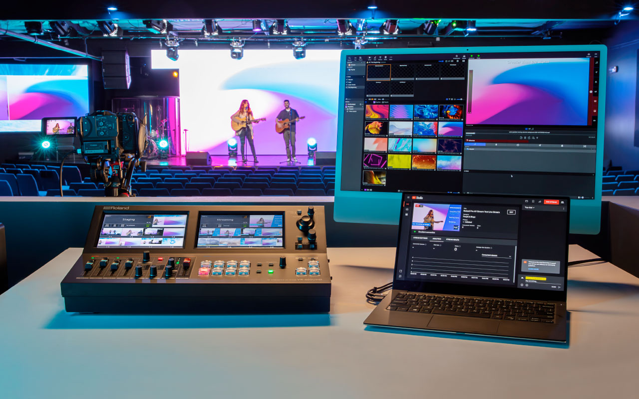 Switcher Roland รุ่น VR-400UHD 4K Streaming AV Mixer